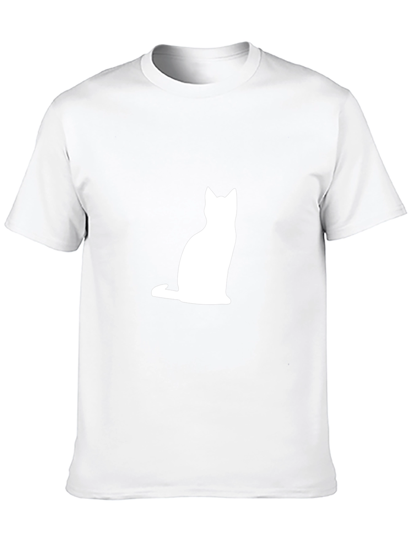 Cat Silhouette T-Shirt - Classic Black Tee