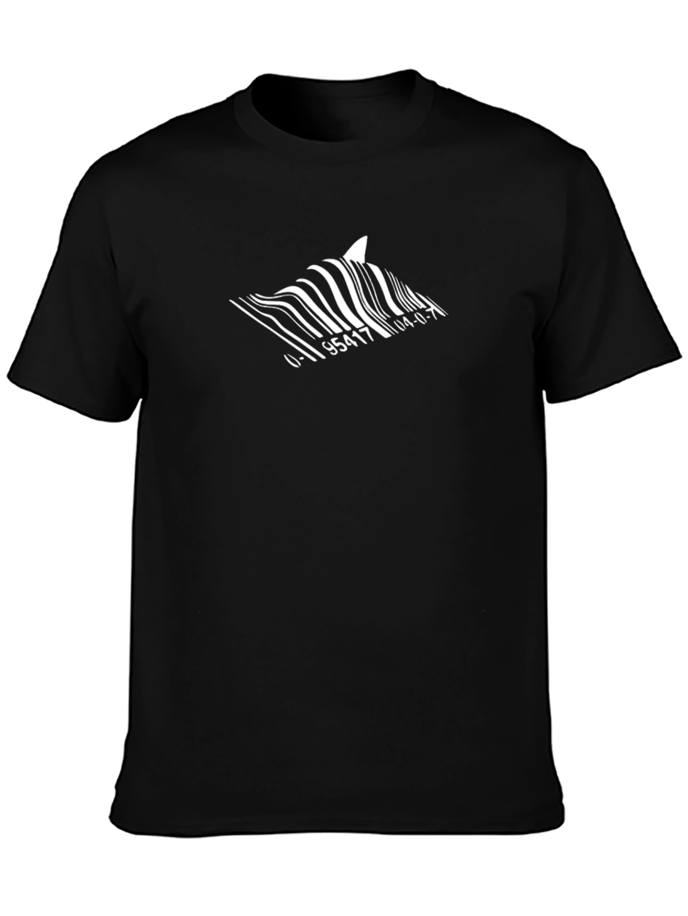 Shark Barcode T-Shirt - Unique Graphic Tee