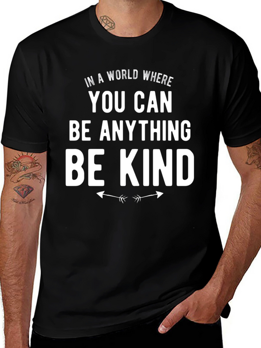 Be Kind Graphic Tee - Black Crewneck T-Shirt