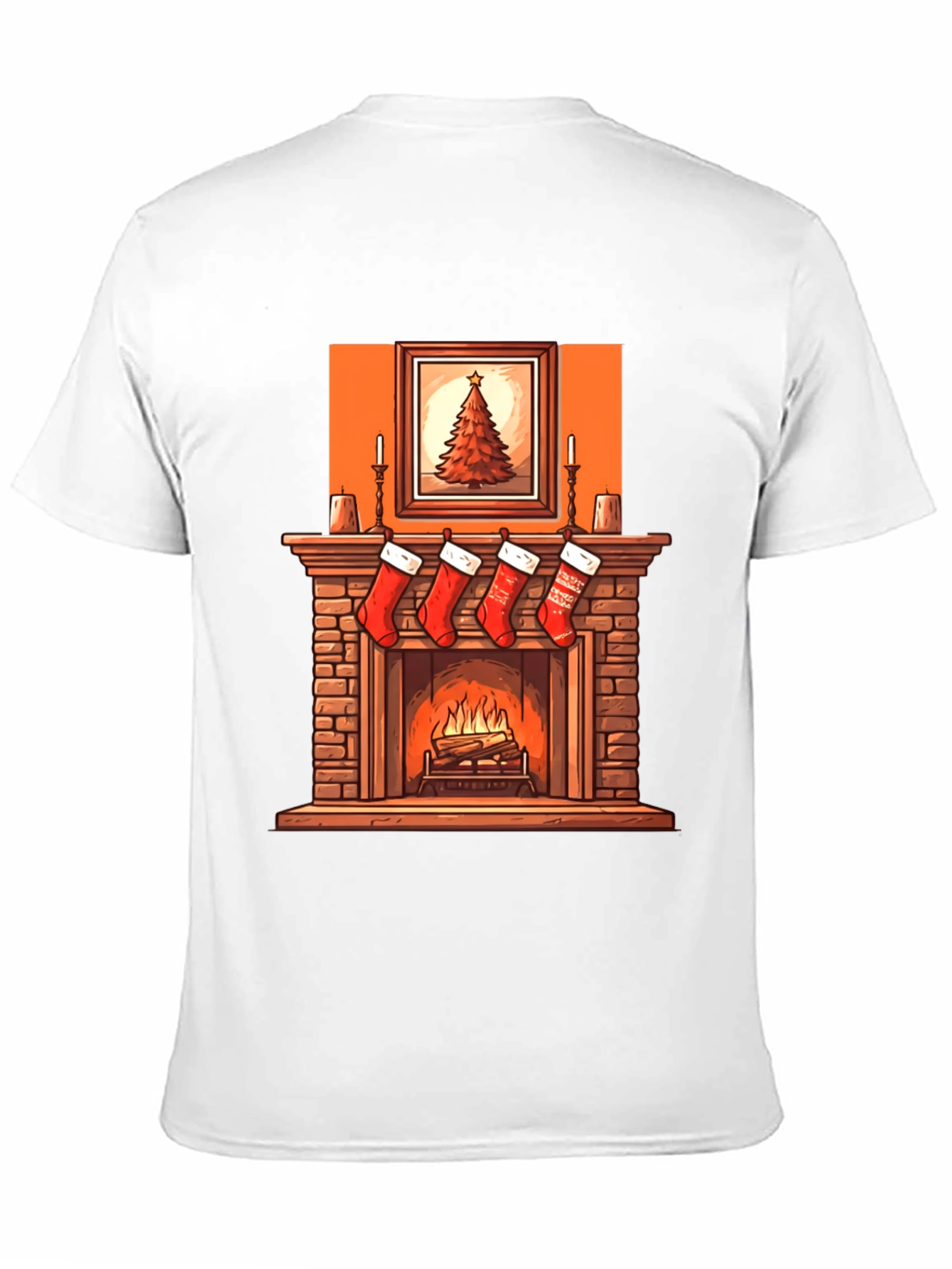 Christmas Fireplace Graphic Tee