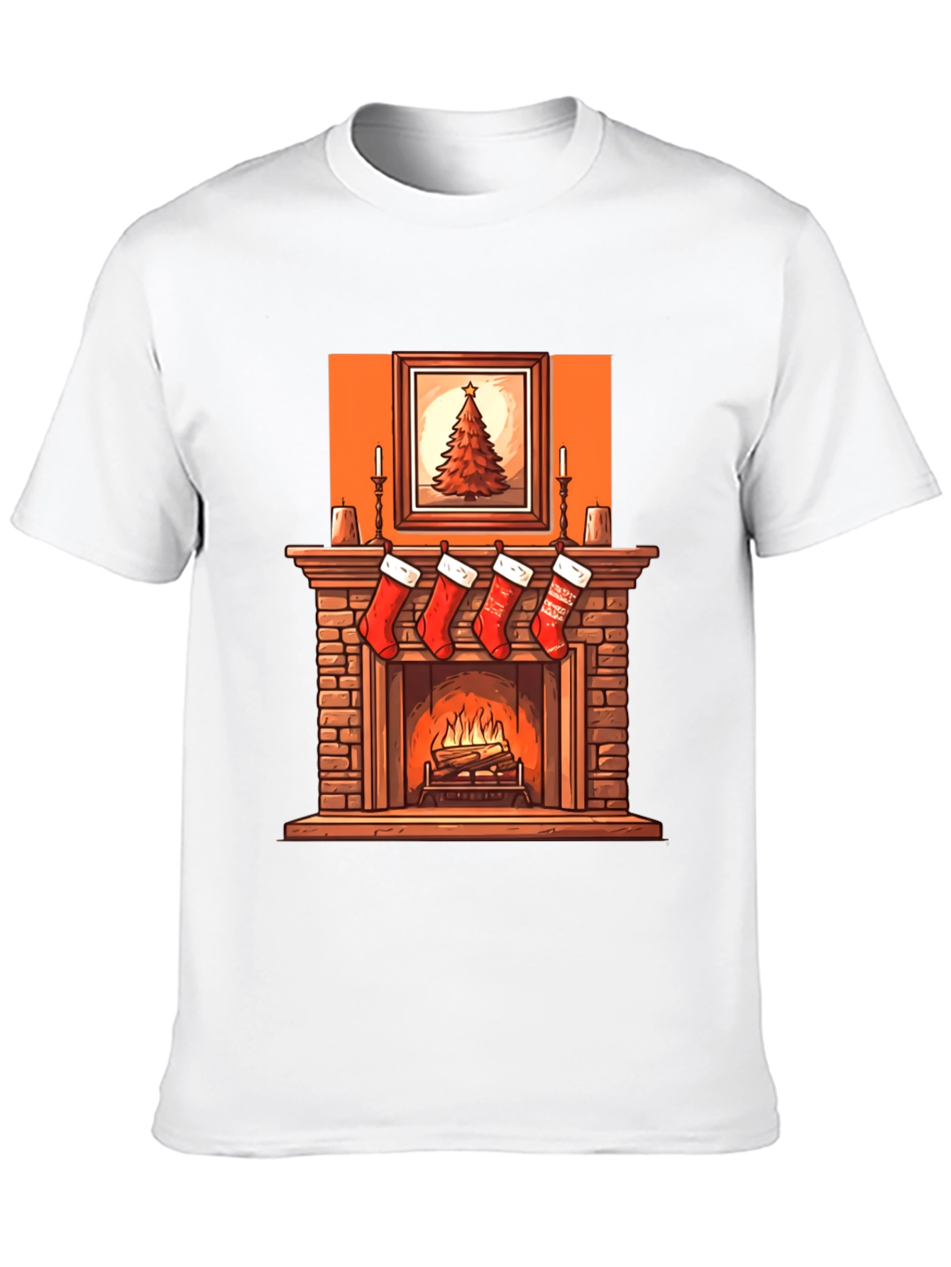 Christmas Fireplace Graphic Tee