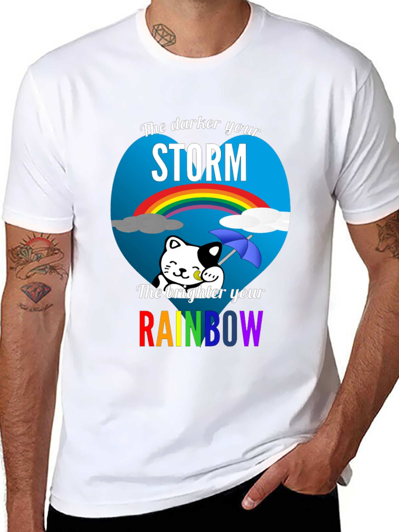 Darker Storm Brighter Rainbow Graphic Tee