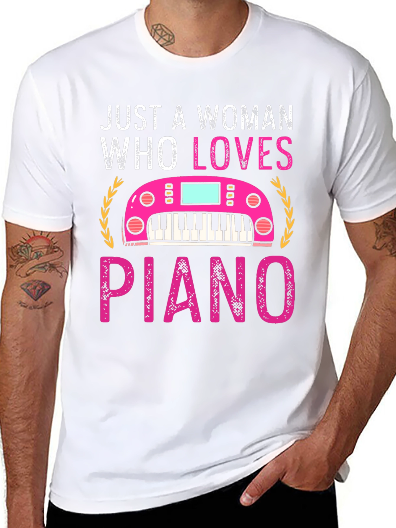 Just A Woman Who Loves Piano T-Shirt