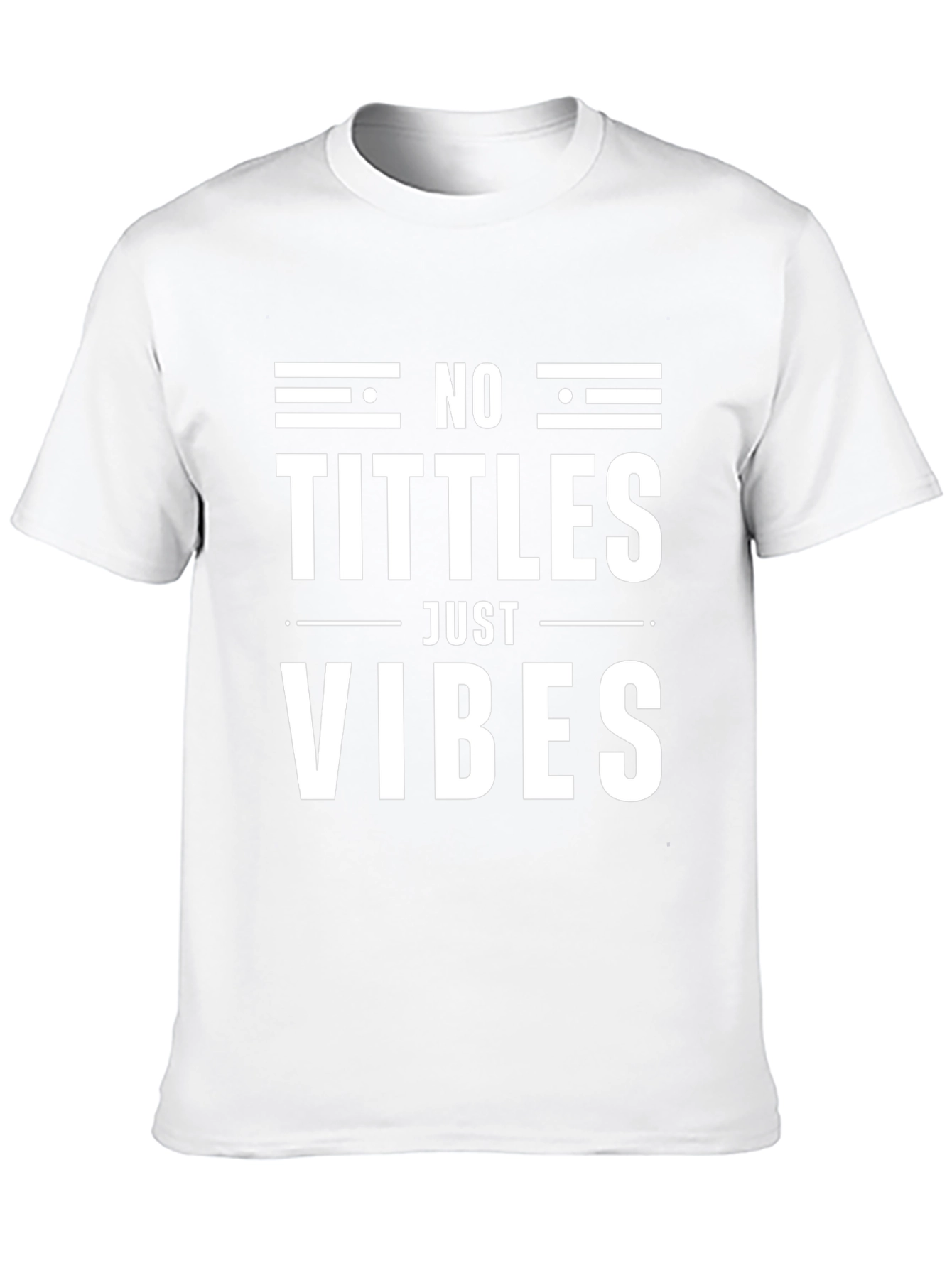 No Tittles Just Vibes Graphic Tee - Black