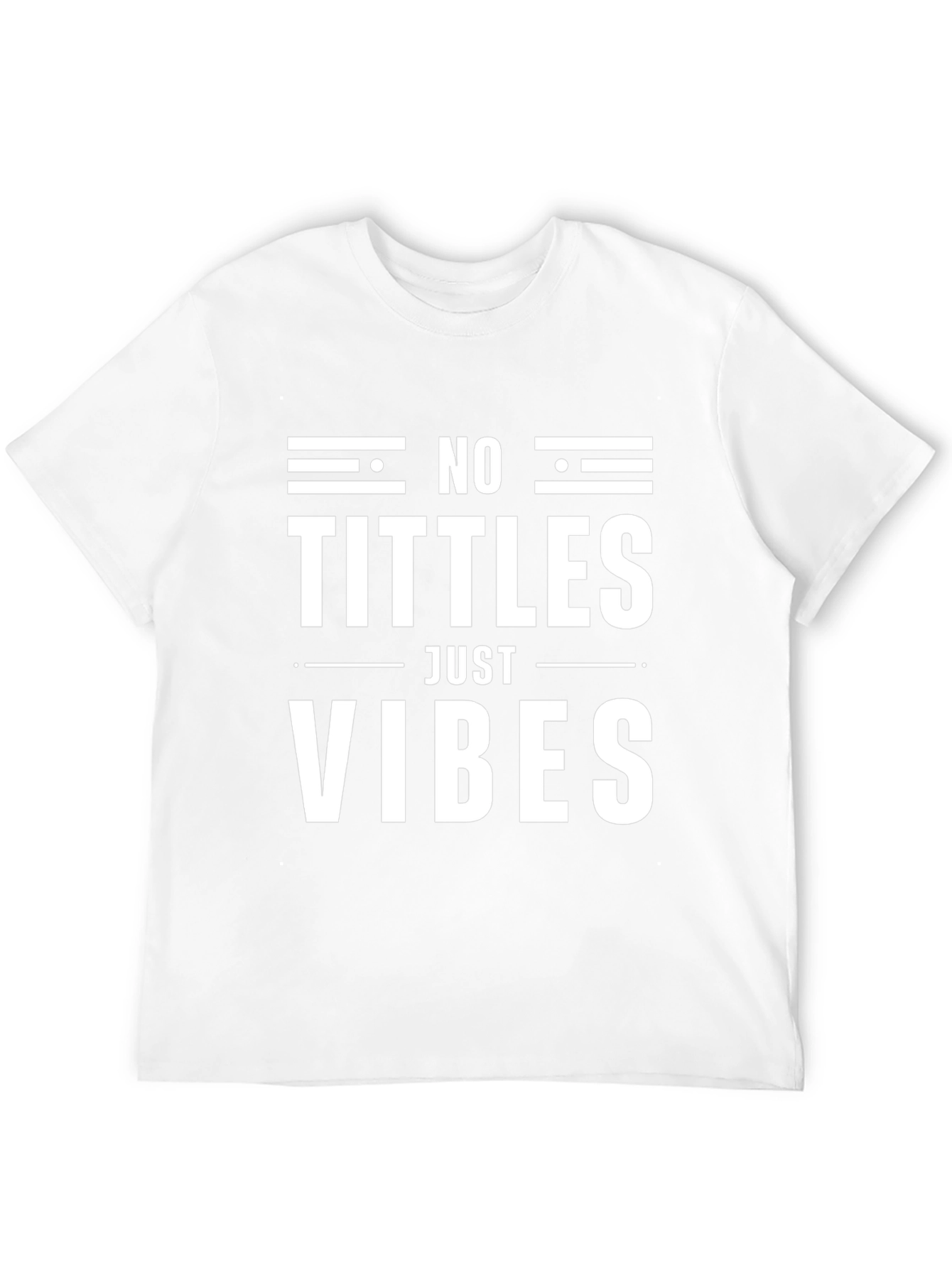 No Tittles Just Vibes Graphic Tee - Black