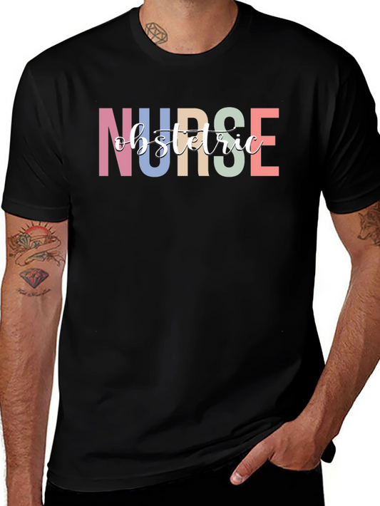 Obstetric Nurse Graphic Tee - Black T-Shirt