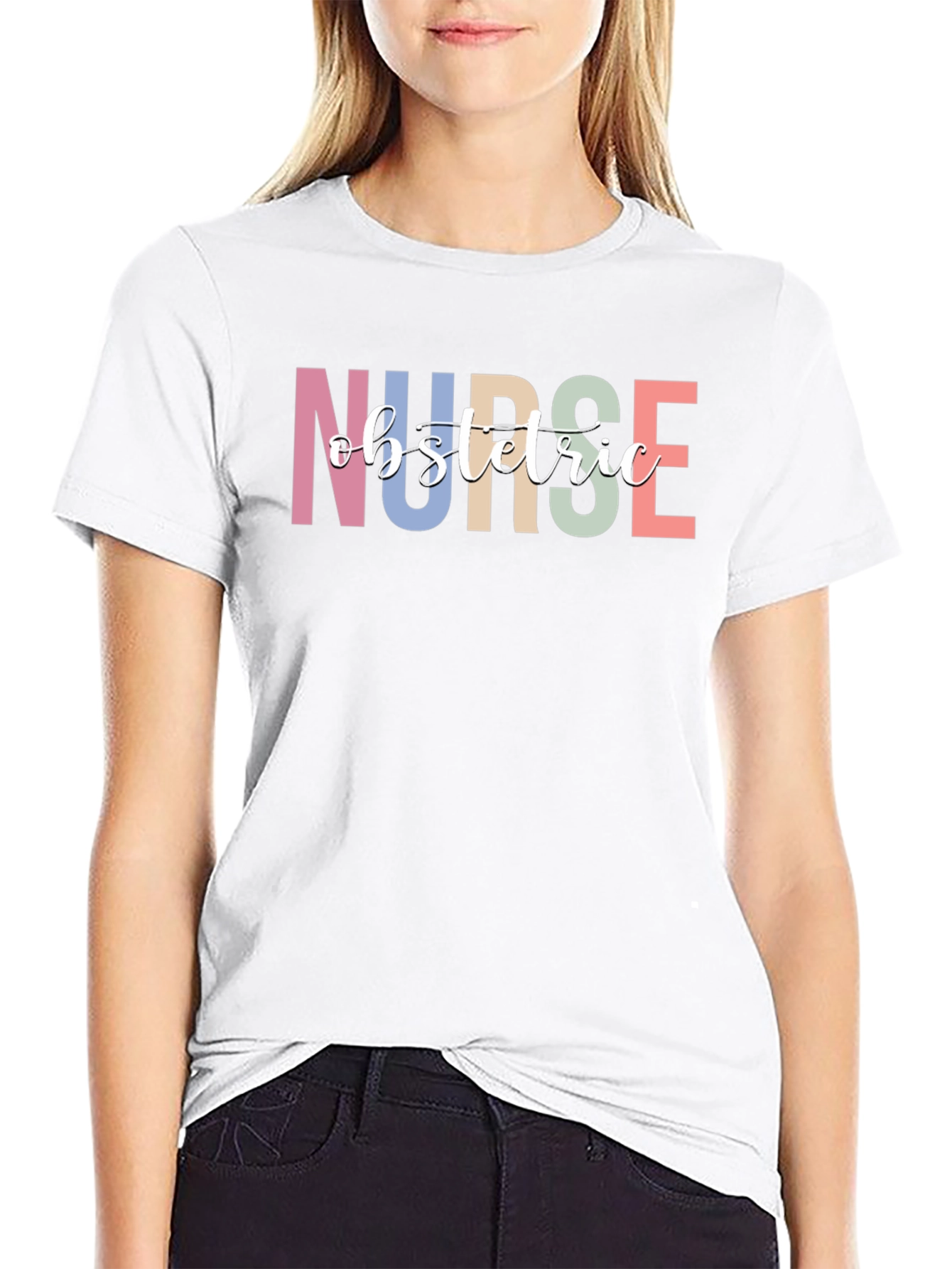Obstetric Nurse Graphic Tee - Black T-Shirt