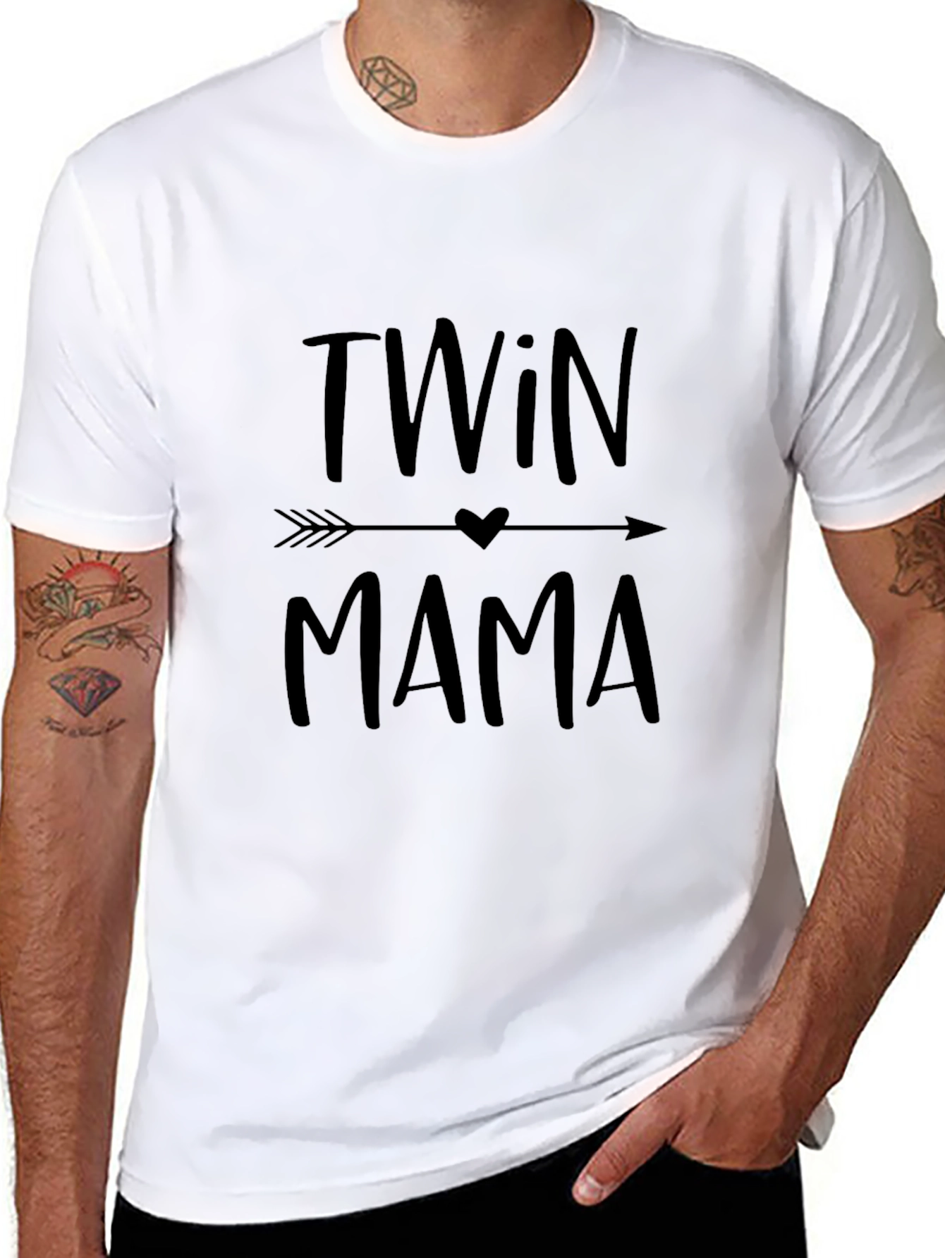 Twin Mama Graphic Tee - Black T-Shirt