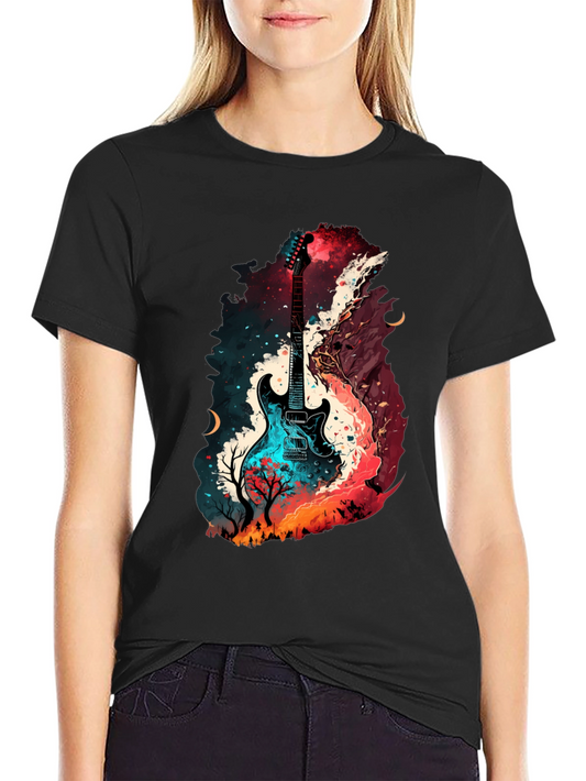Guitar Landscape Graphic T-Shirt