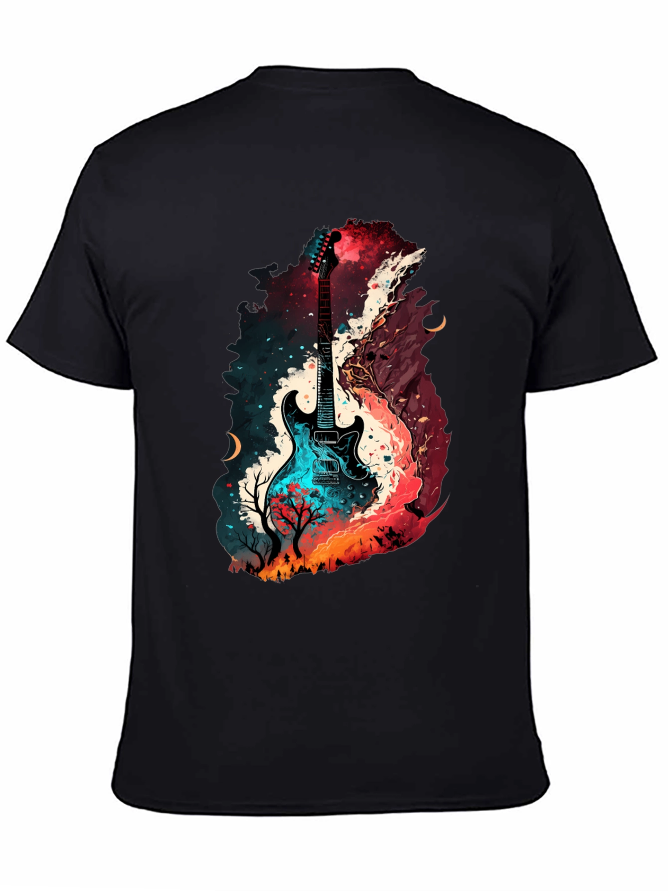 Guitar Landscape Graphic T-Shirt