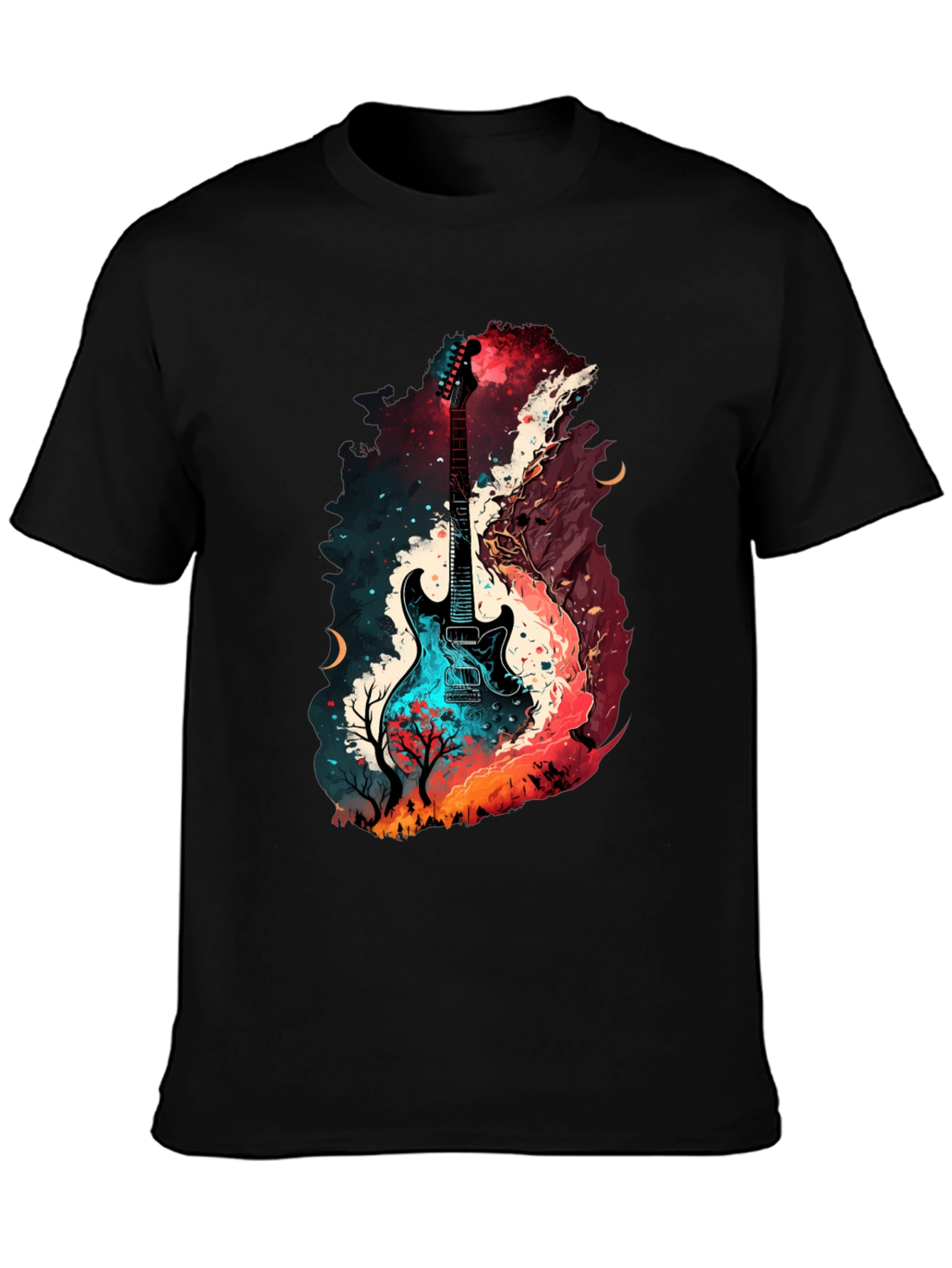 Guitar Landscape Graphic T-Shirt