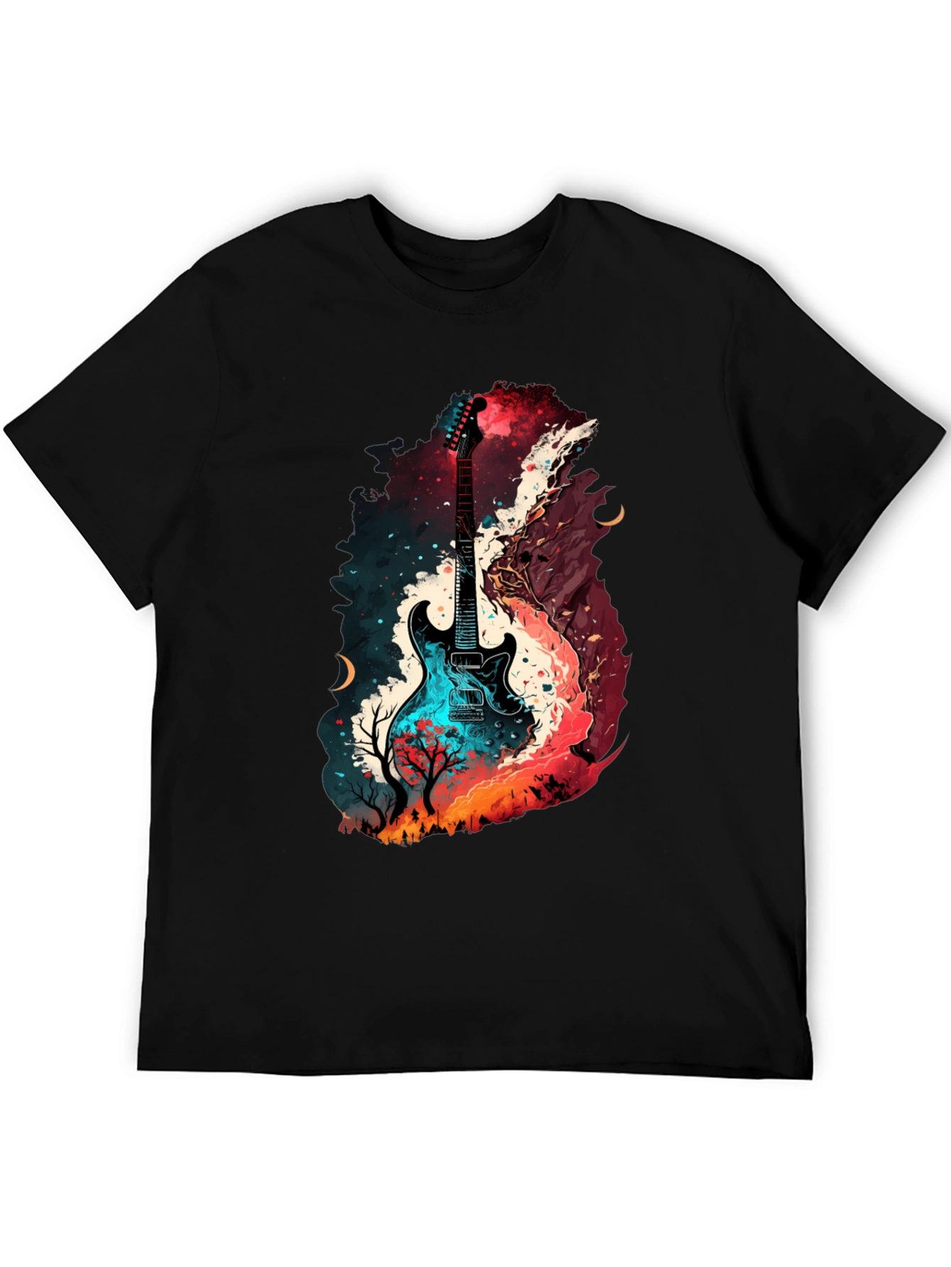 Guitar Landscape Graphic T-Shirt