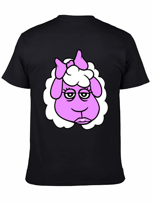 Cartoon Sheep Graphic T-Shirt - Quirky & Fun Design