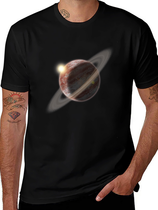 Planet Graphic Tee - Space Saturn Rings