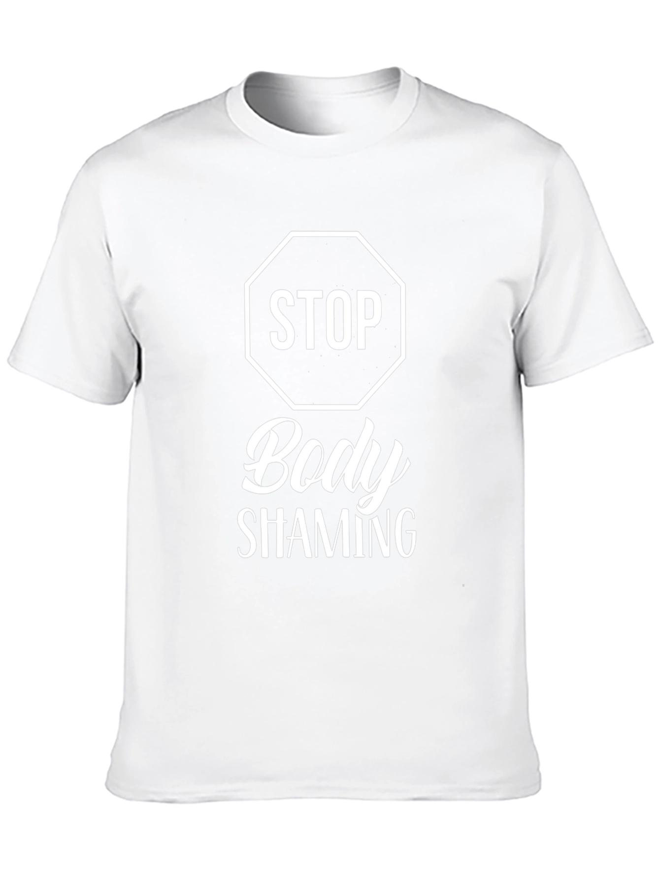 Stop Body Shaming Graphic T-Shirt - Black