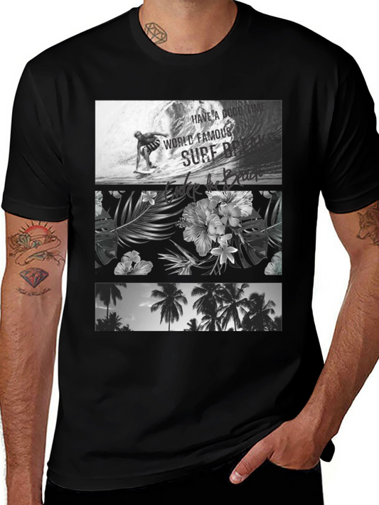 Black Surf Scene Graphic Tee