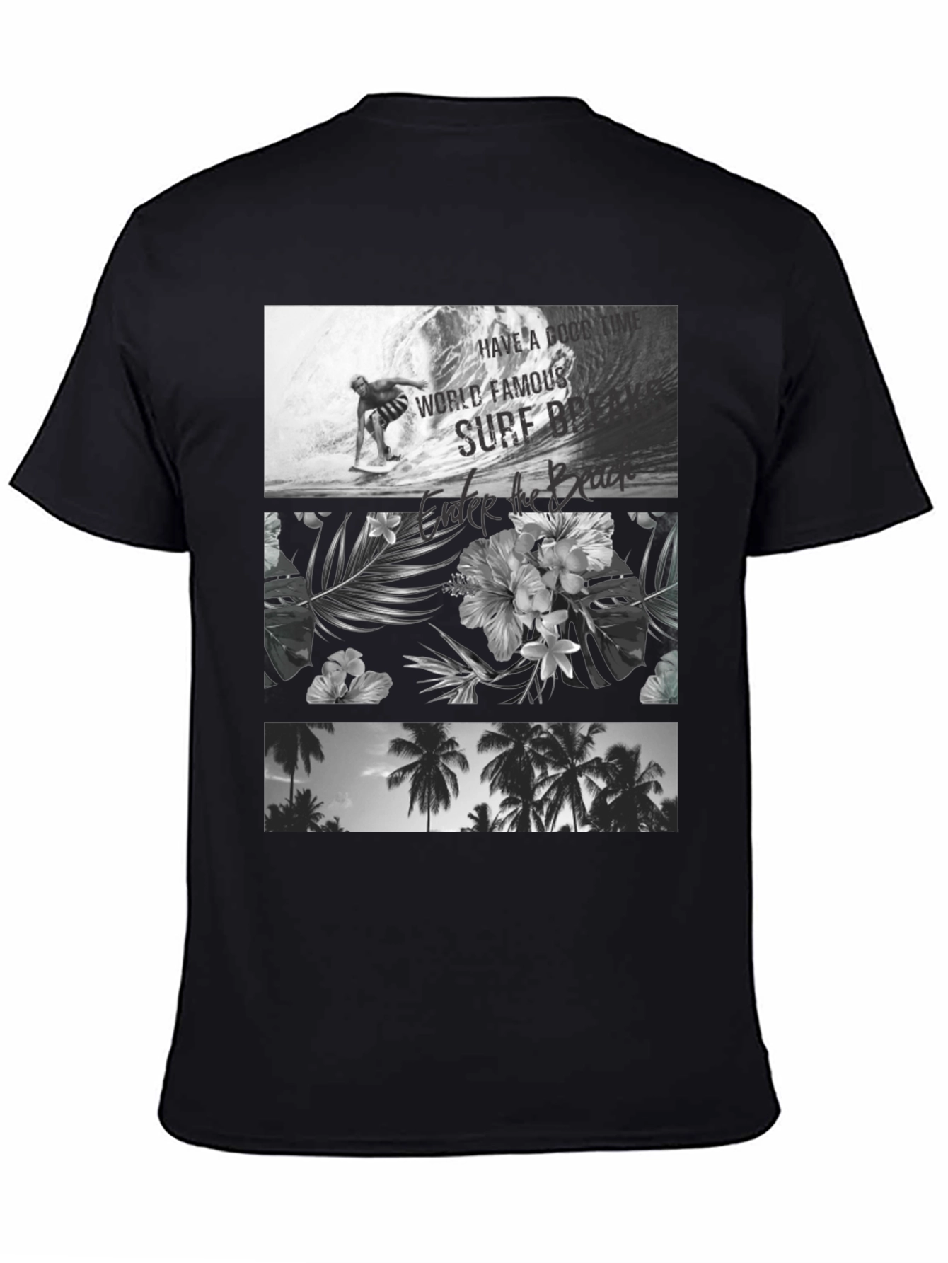 Black Surf Scene Graphic Tee
