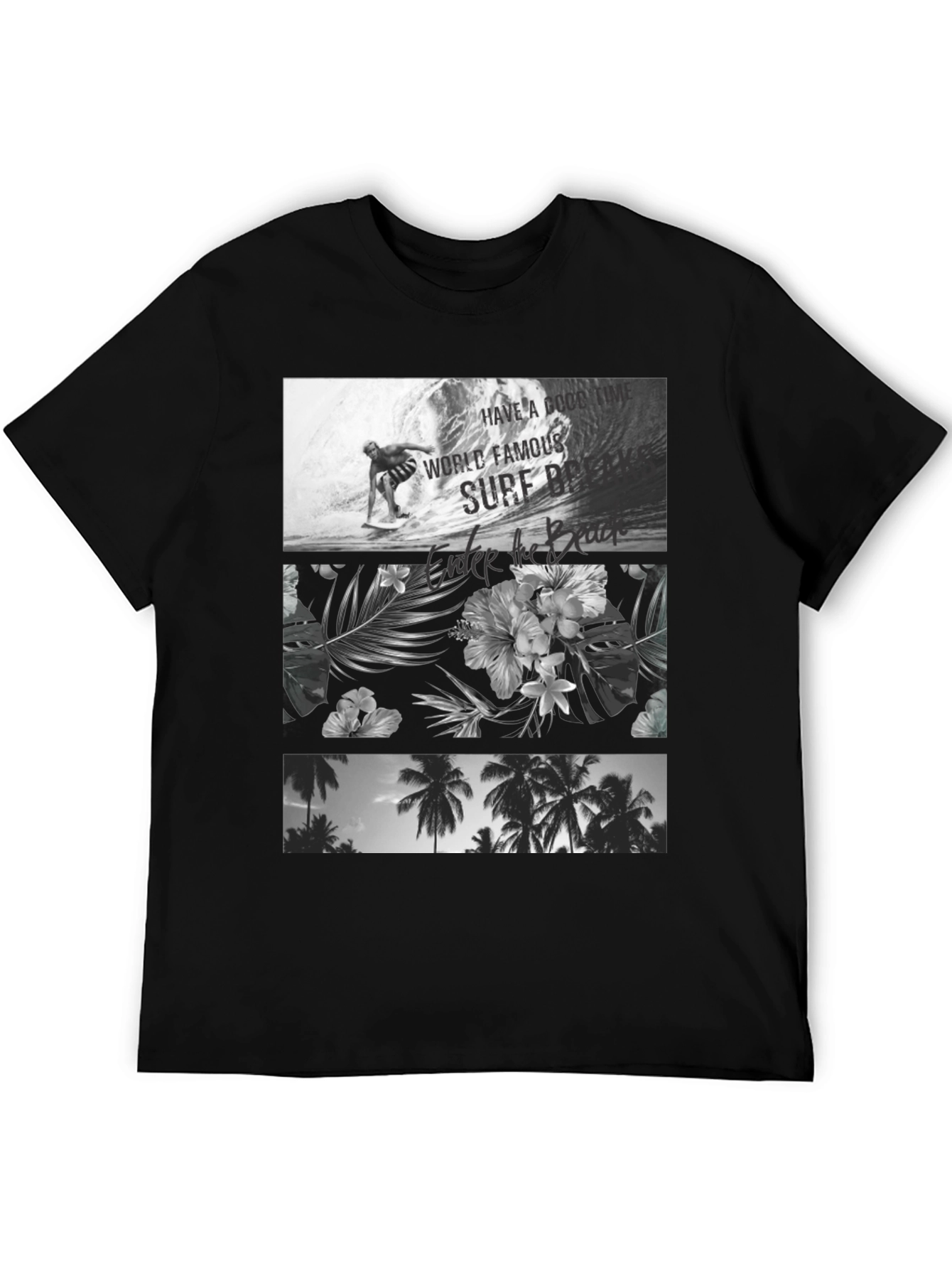 Black Surf Scene Graphic Tee