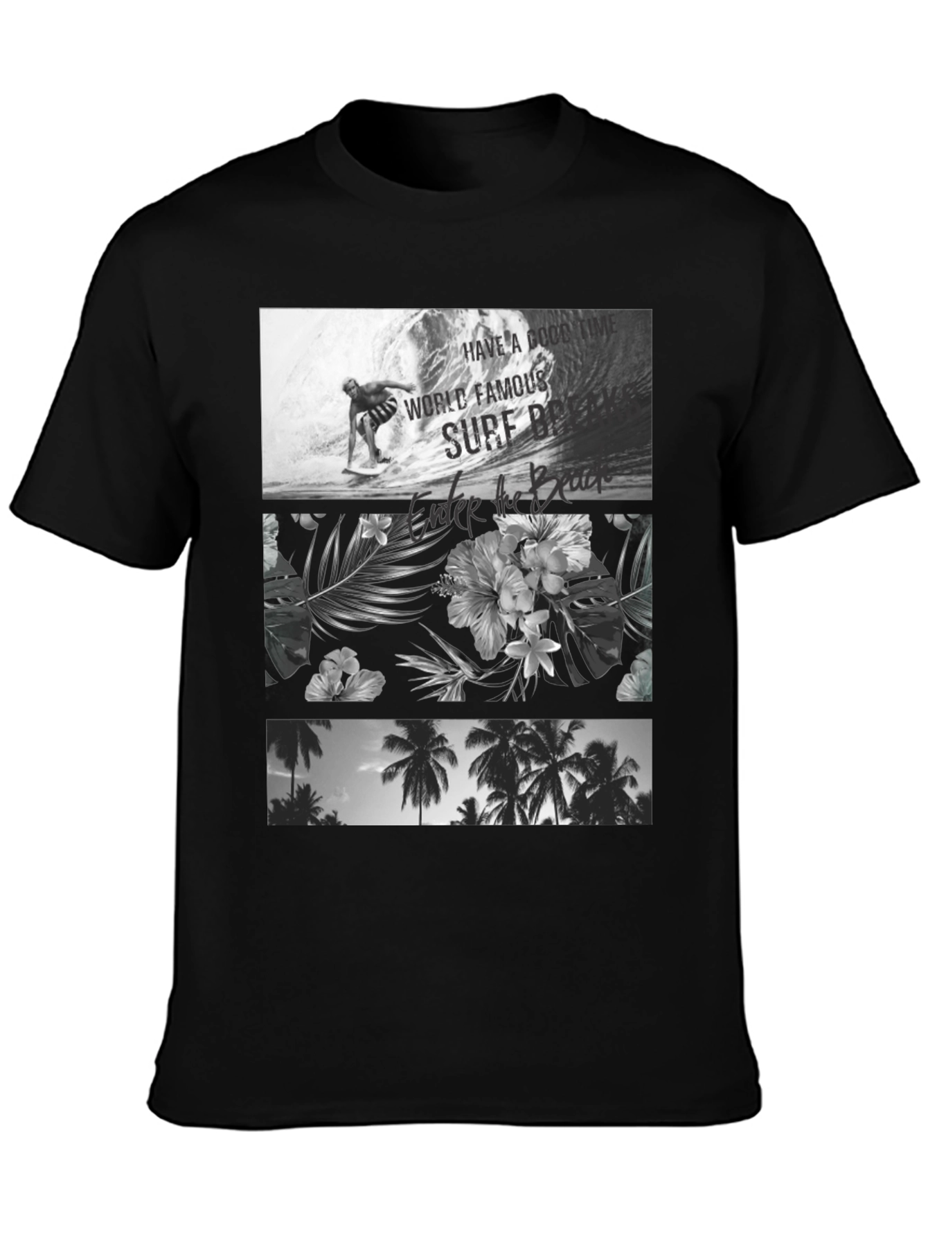 Black Surf Scene Graphic Tee