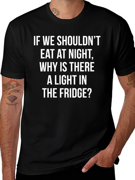 Funny Fridge Light T-Shirt - Midnight Snack Humor