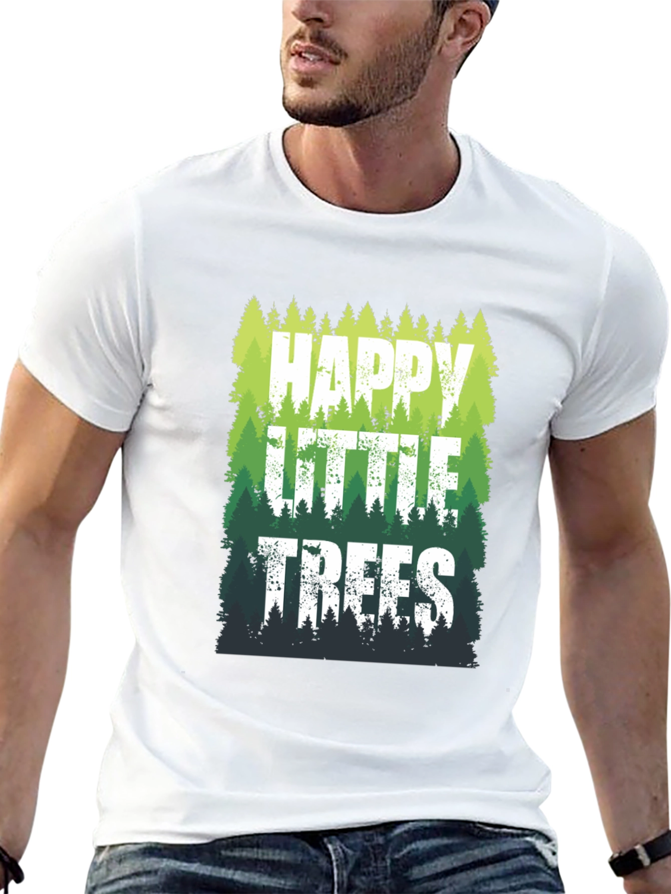 Happy Little Trees Graphic T-Shirt