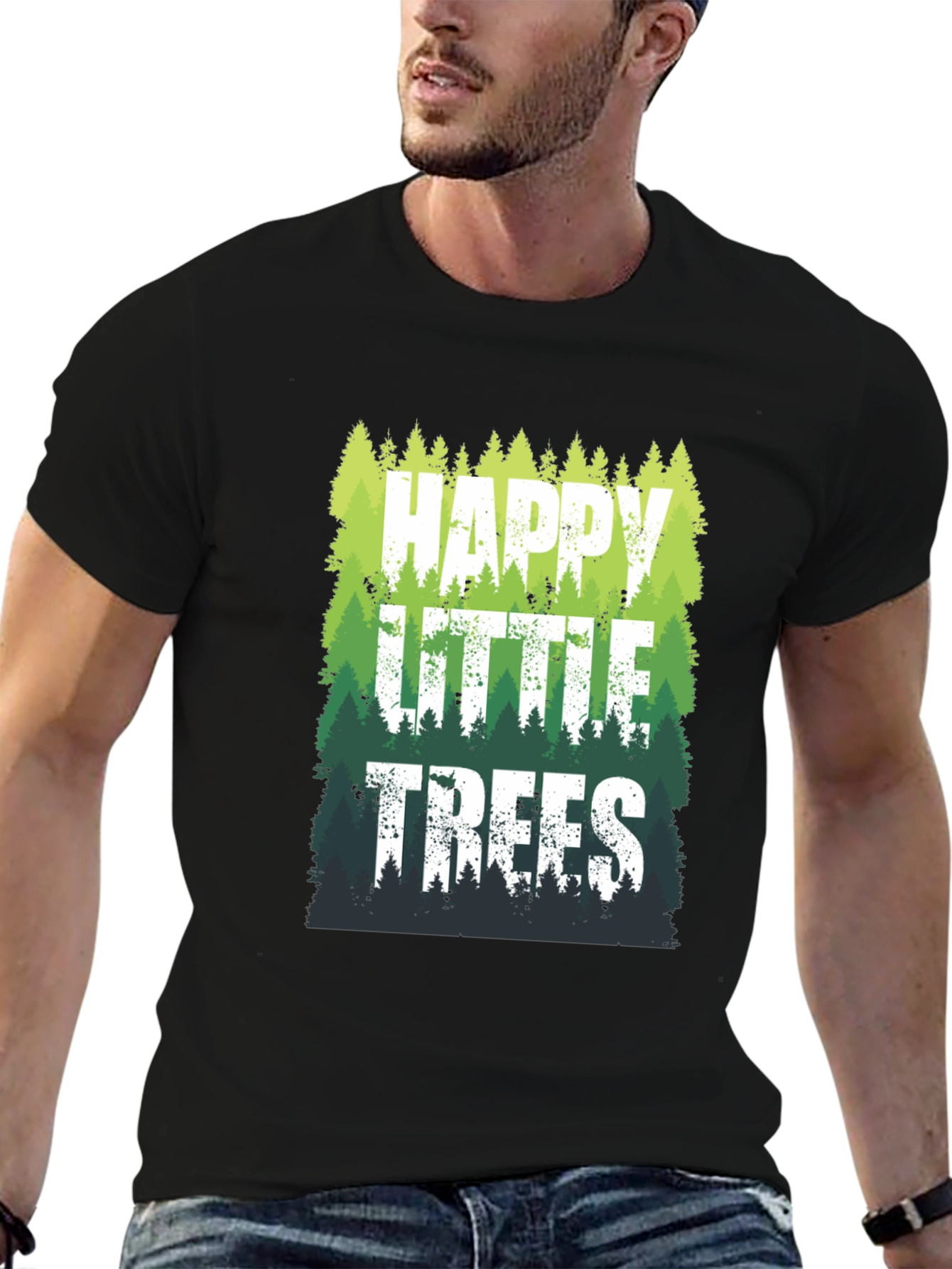 Happy Little Trees Graphic T-Shirt