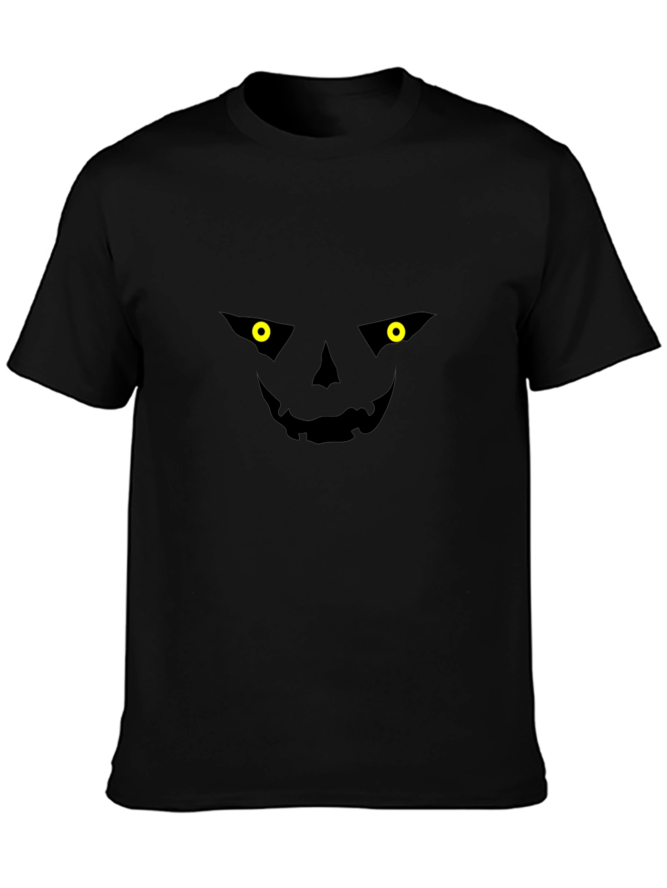 Spooky Jack-o-Lantern Face Black T-Shirt