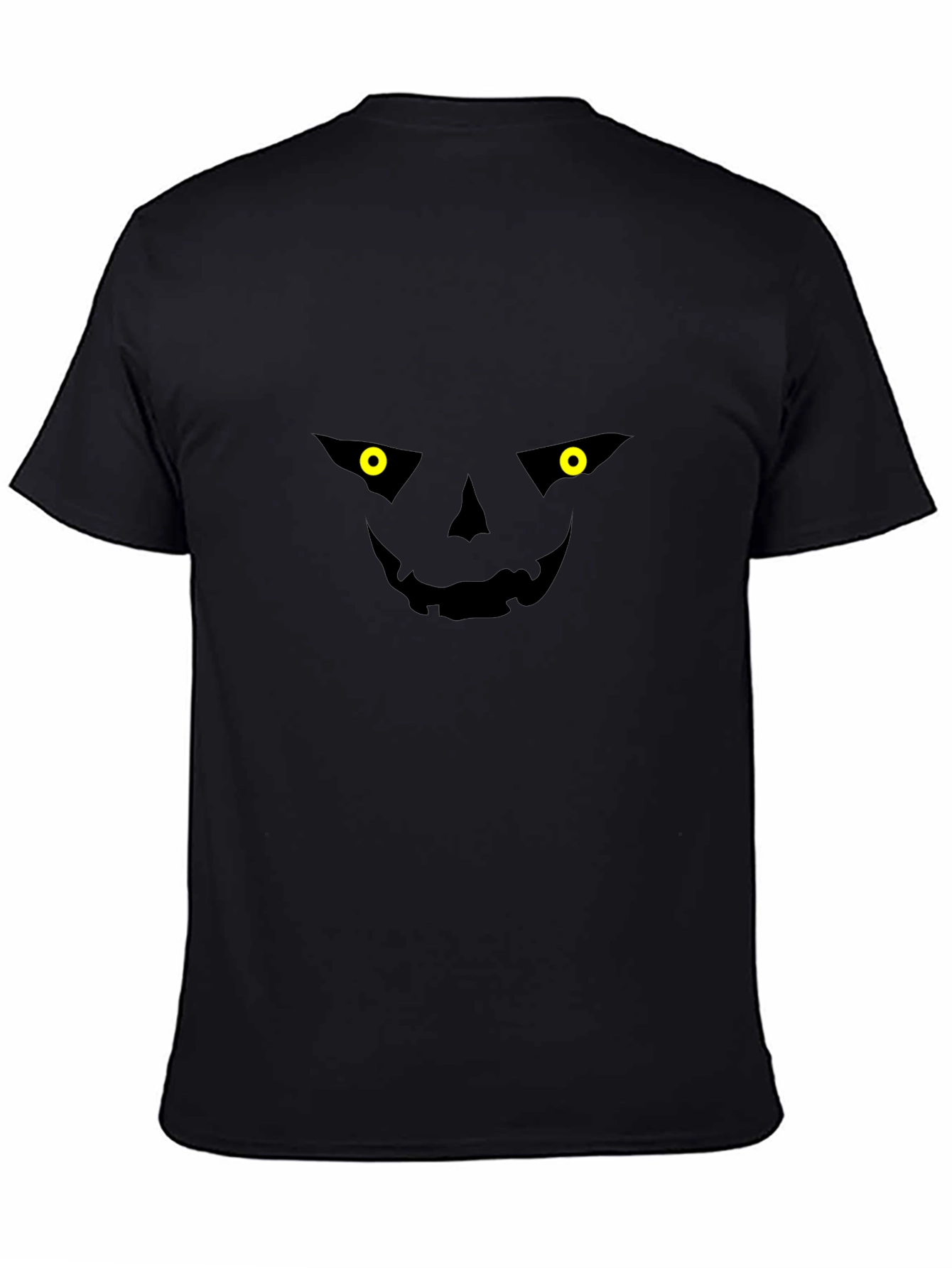 Spooky Jack-o-Lantern Face Black T-Shirt