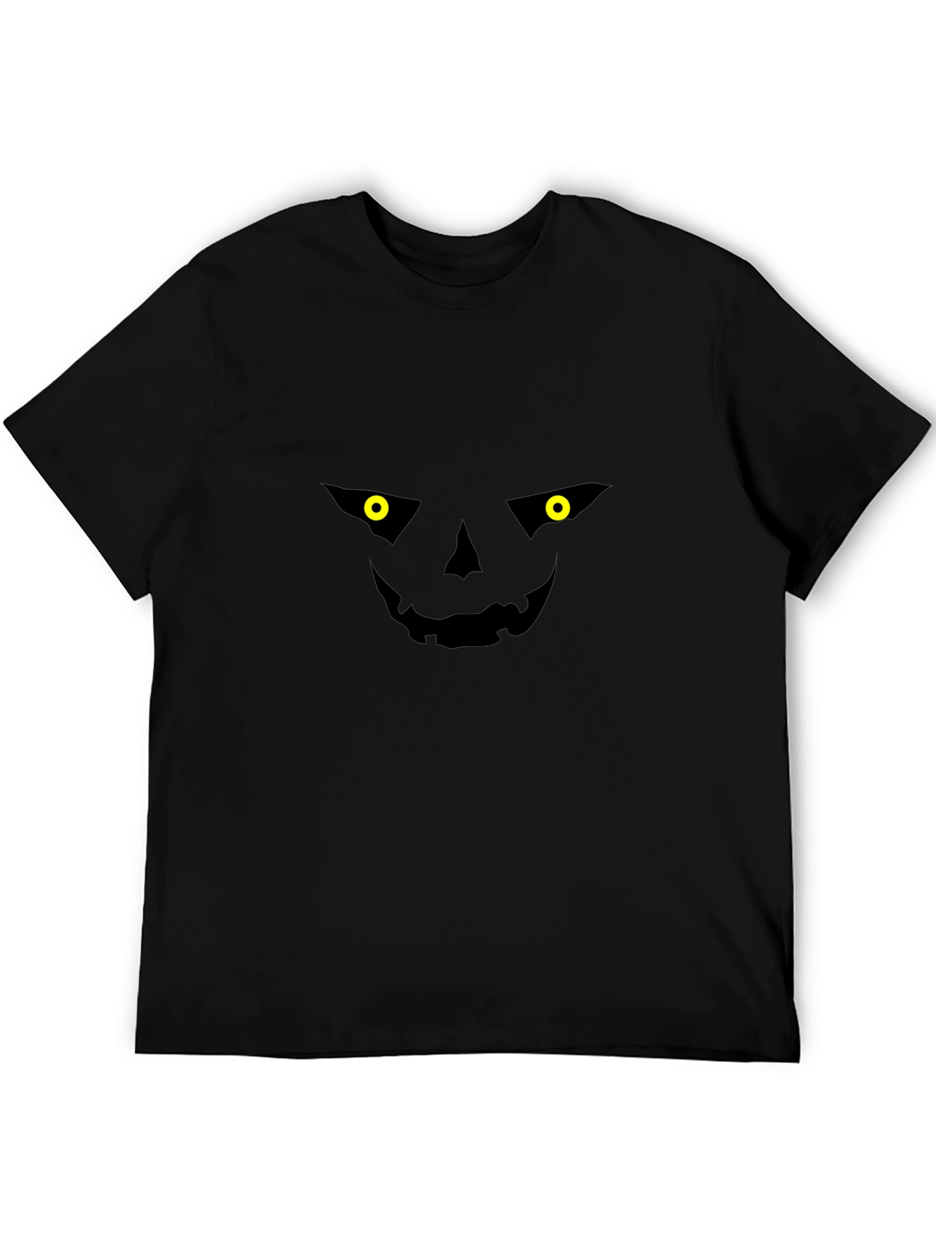 Spooky Jack-o-Lantern Face Black T-Shirt