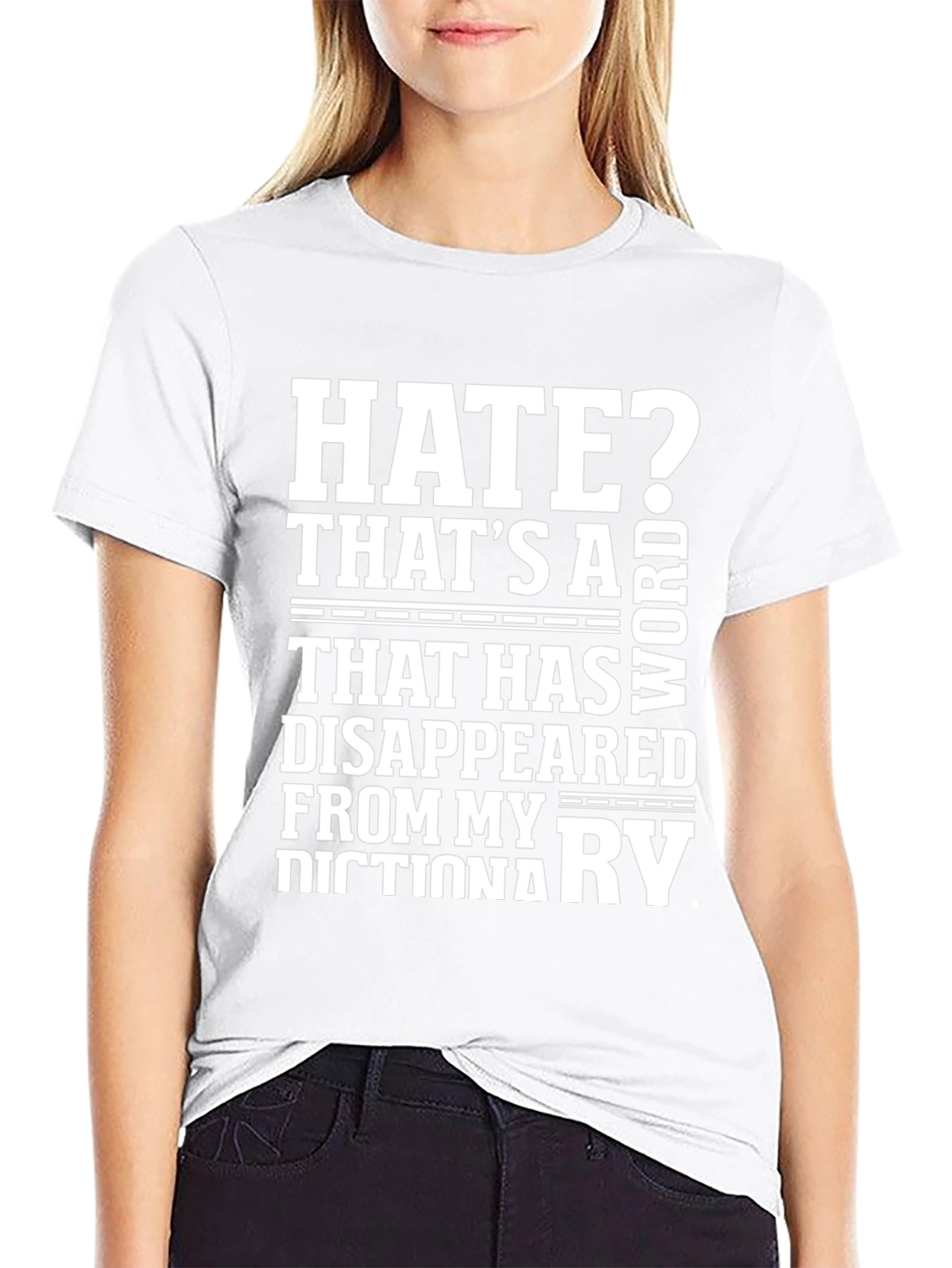 Hate? Not in My Dictionary Black Graphic Tee