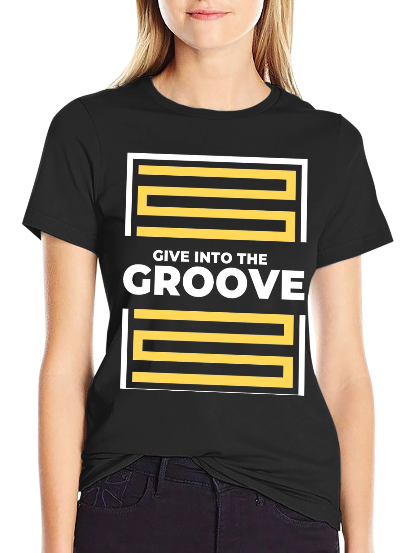 Give Into The Groove Black T-Shirt