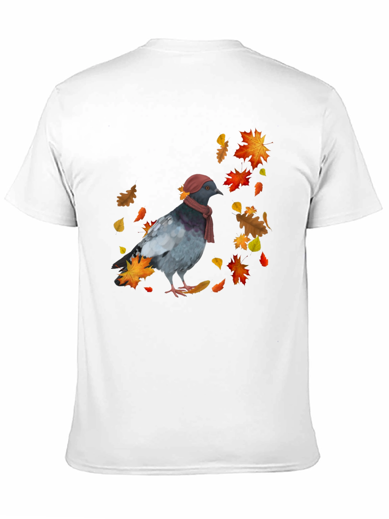 Pigeon Fall T-Shirt - Autumn Bird Tee