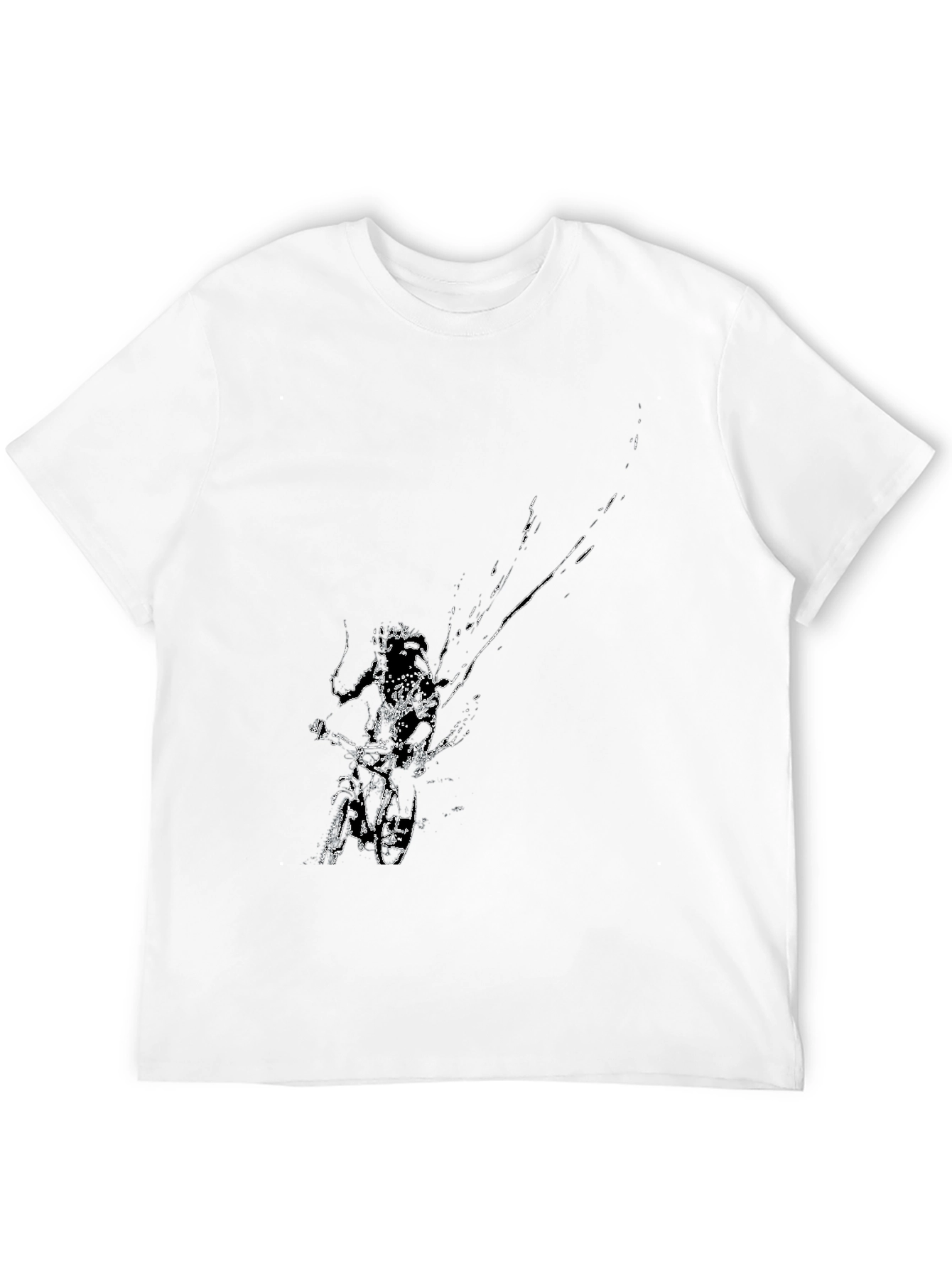 Skeleton Biker Graphic Tee - Cool Black T-Shirt