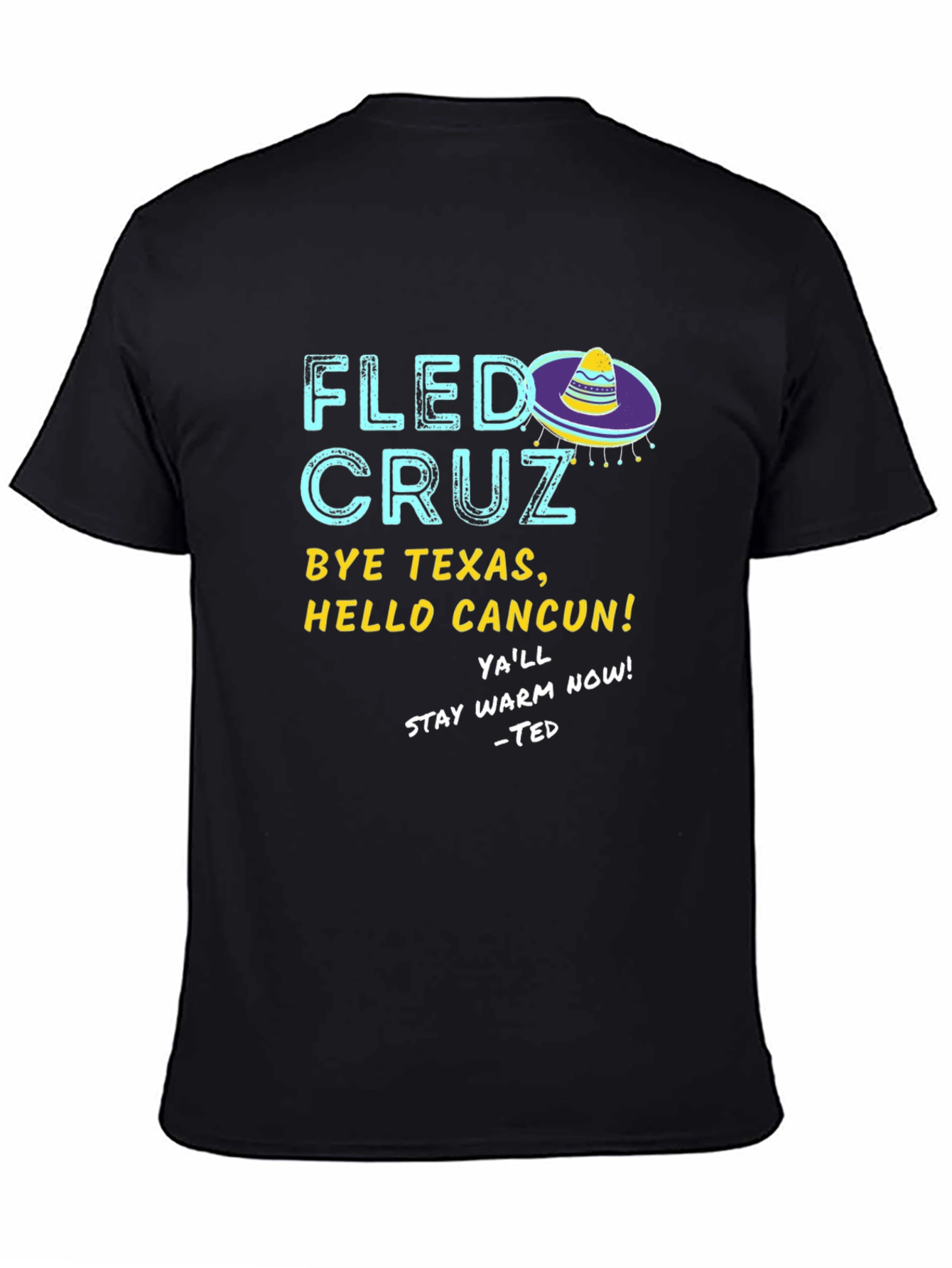 Fled Cruz Black Graphic T-Shirt