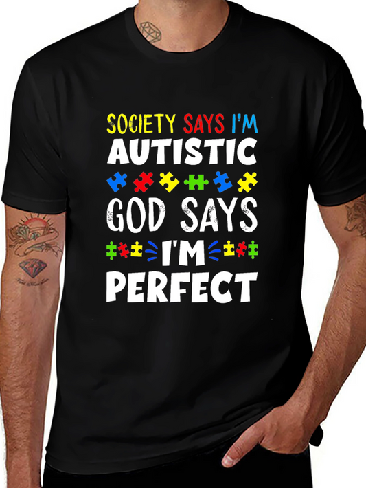 Autism Awareness T-Shirt - God Says Im Perfect