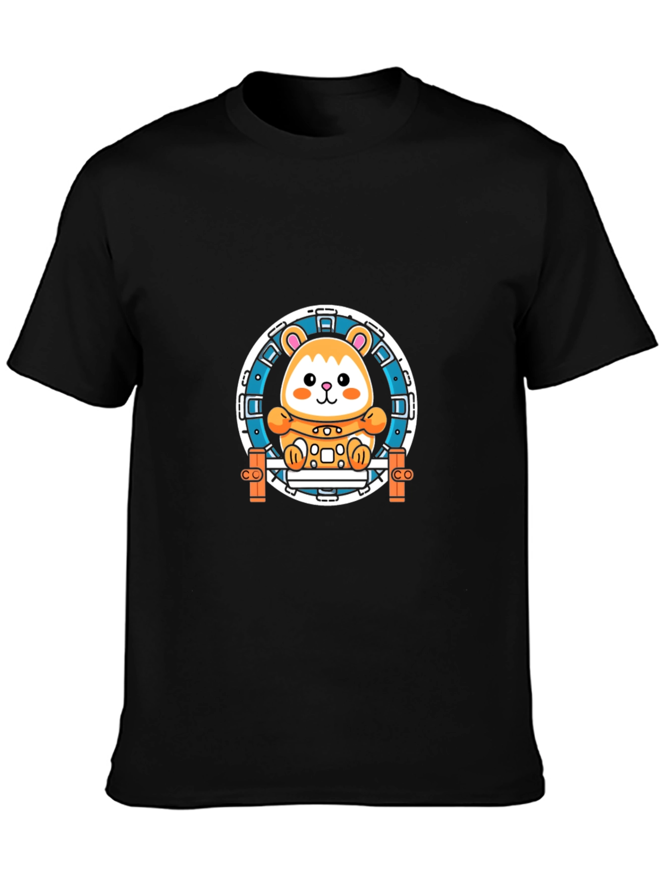 Hamster Wheel Graphic Tee - Black