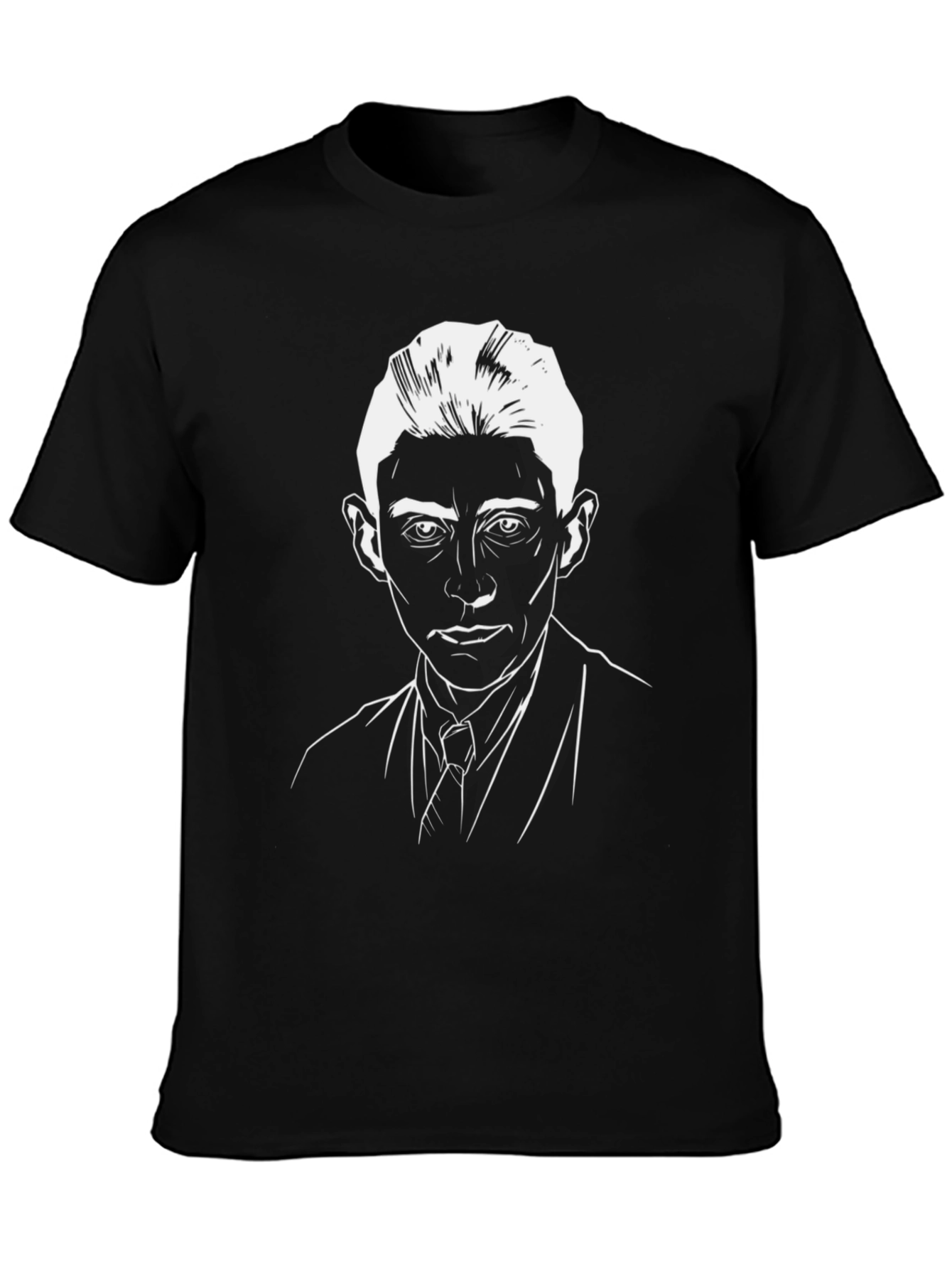 Kafka Portrait Graphic T-Shirt - Black