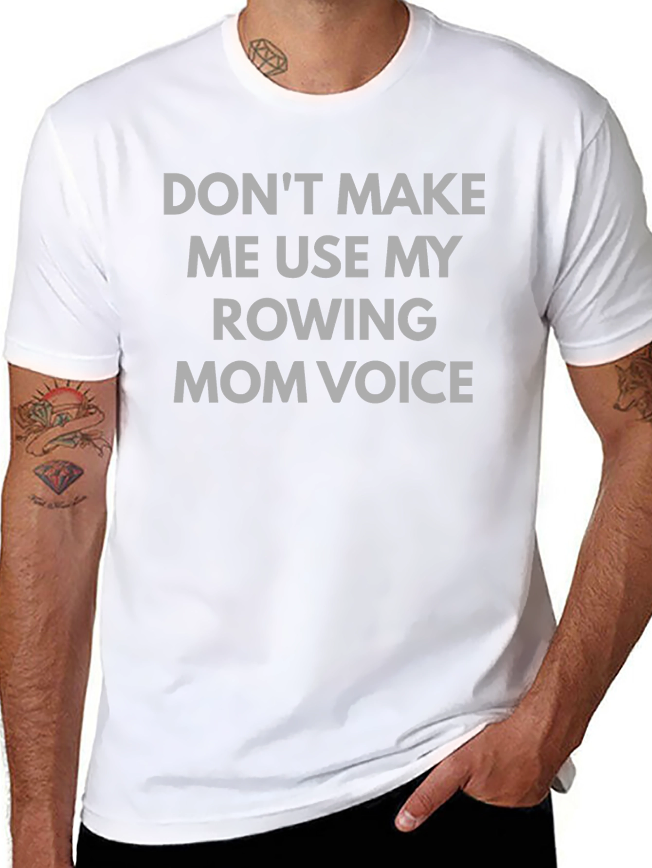 Rowing Mom Voice Tee - Funny Graphic T-Shirt
