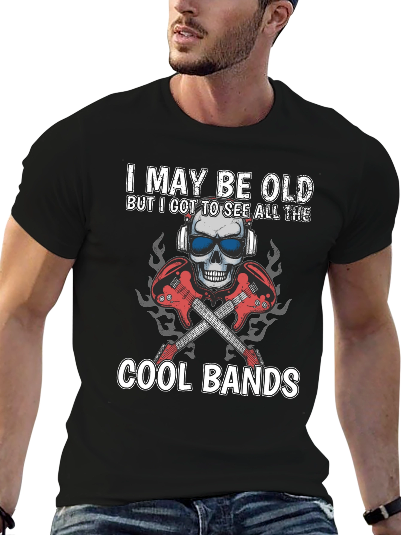 I May Be Old Cool Bands Graphic Tee