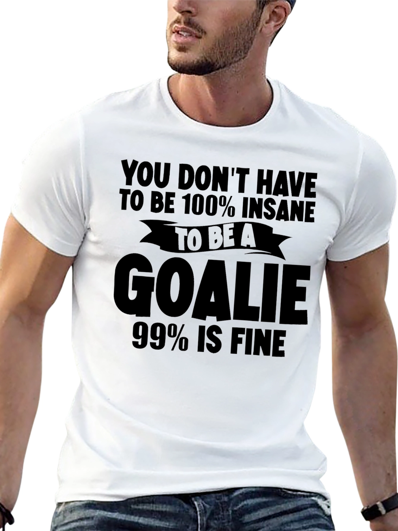 Insane Goalie T-Shirt: Funny Hockey Tee for Goalies