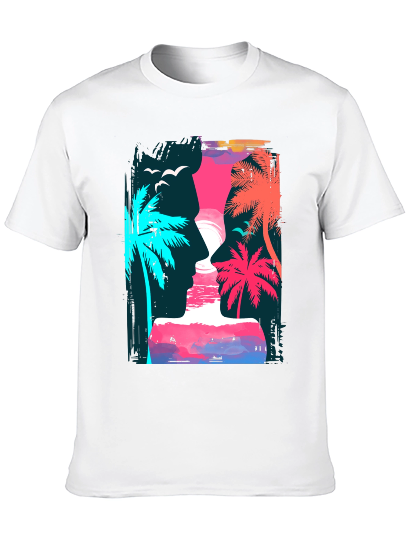 Tropical Sunset Graphic T-Shirt