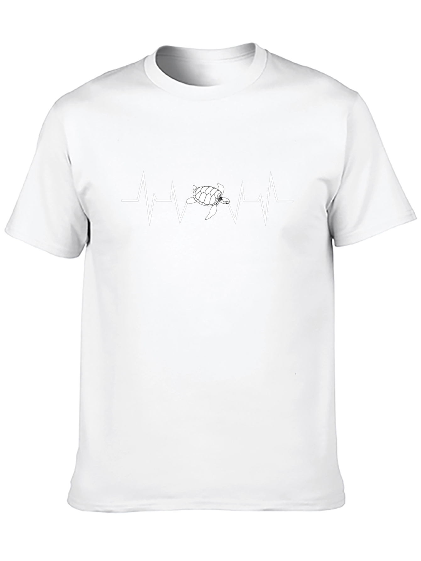 Turtle Heartbeat Graphic Tee - Eco-Friendly Style