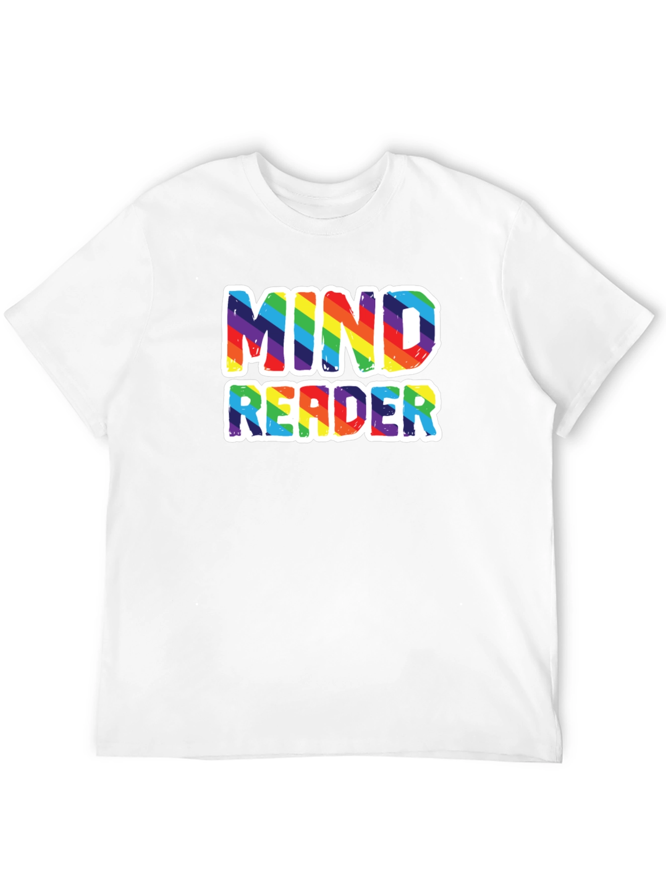 Mind Reader Rainbow Graphic Tee - Black Cotton T-Shirt