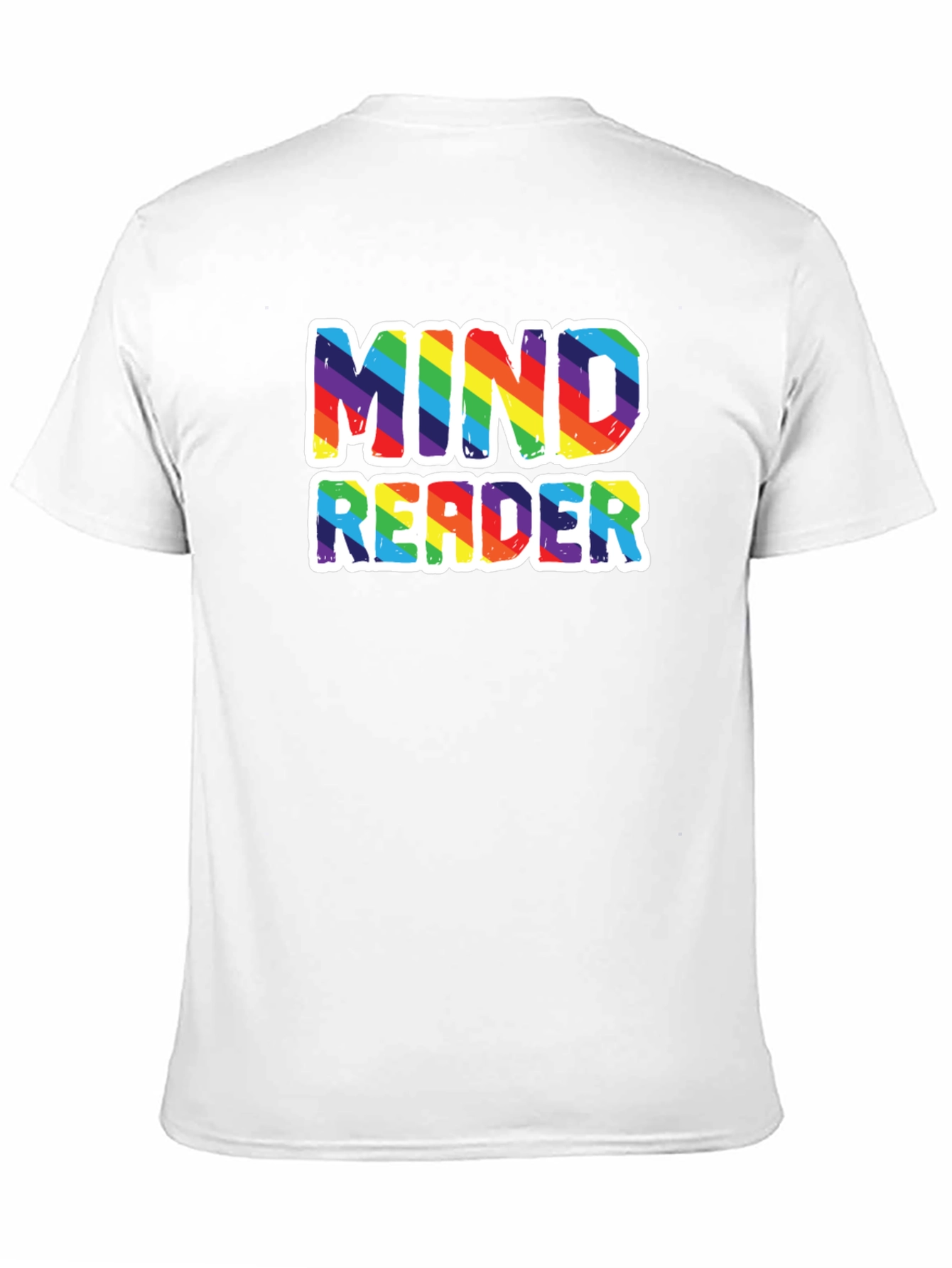 Mind Reader Rainbow Graphic Tee - Black Cotton T-Shirt