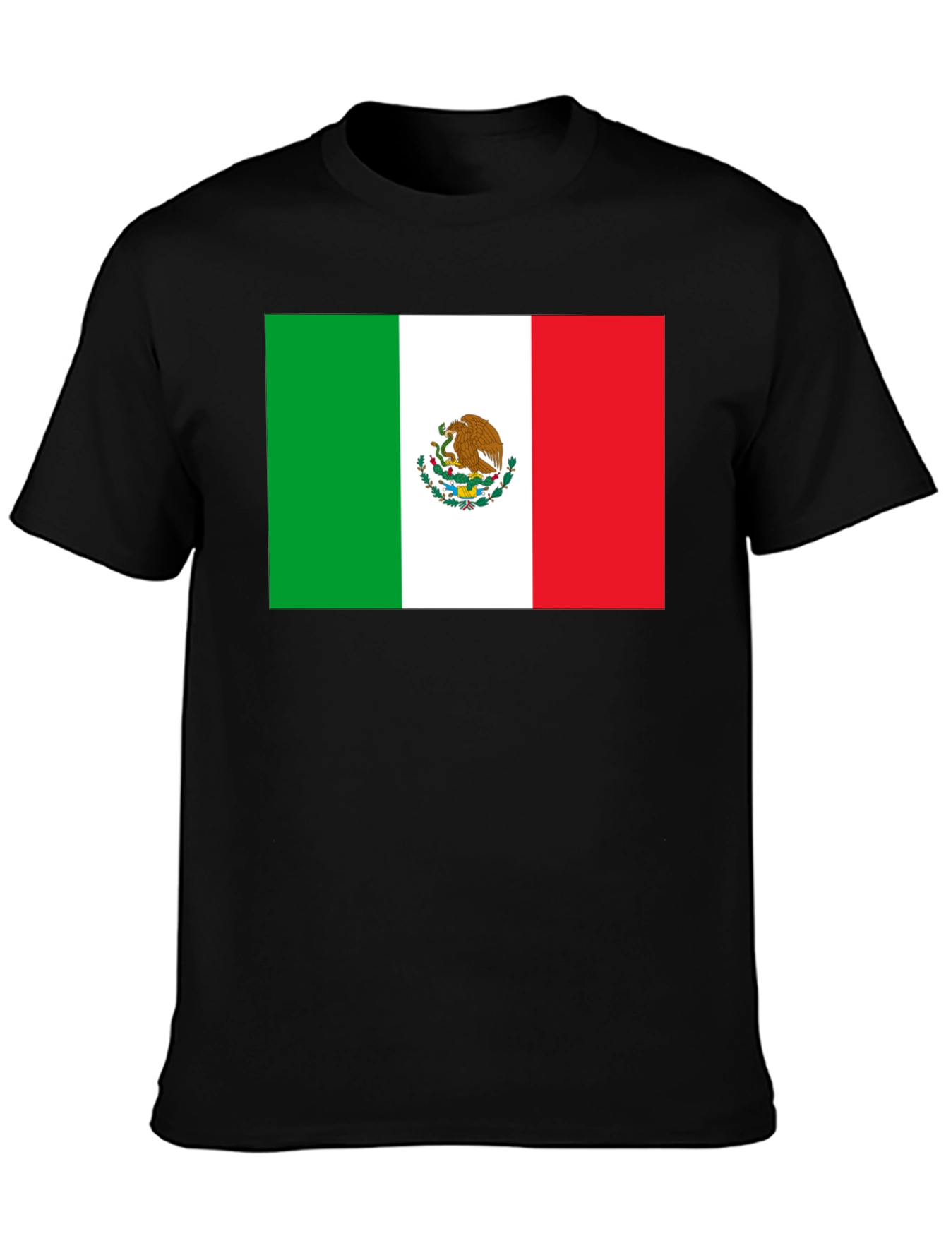 Mexican Flag Graphic Black T-Shirt