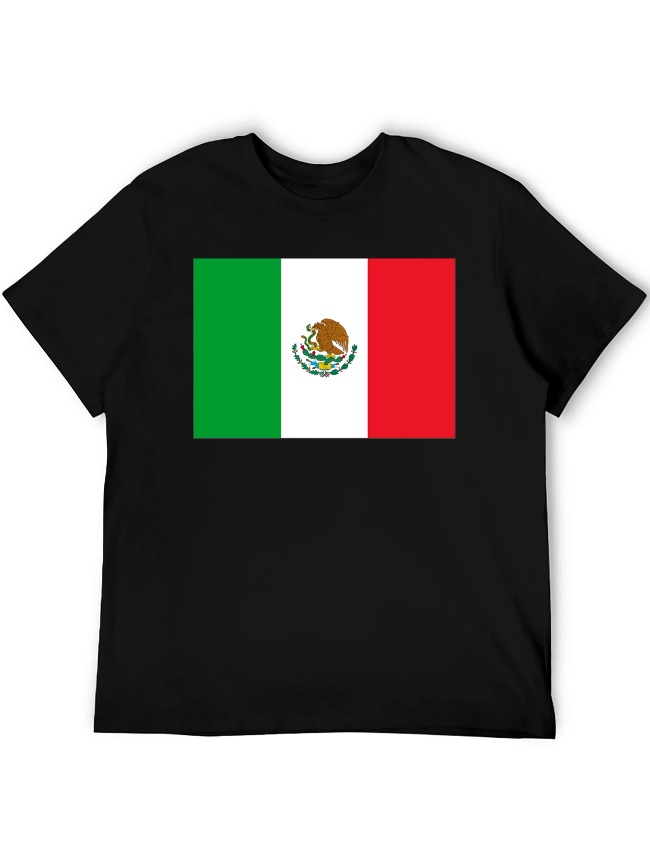 Mexican Flag Graphic Black T-Shirt
