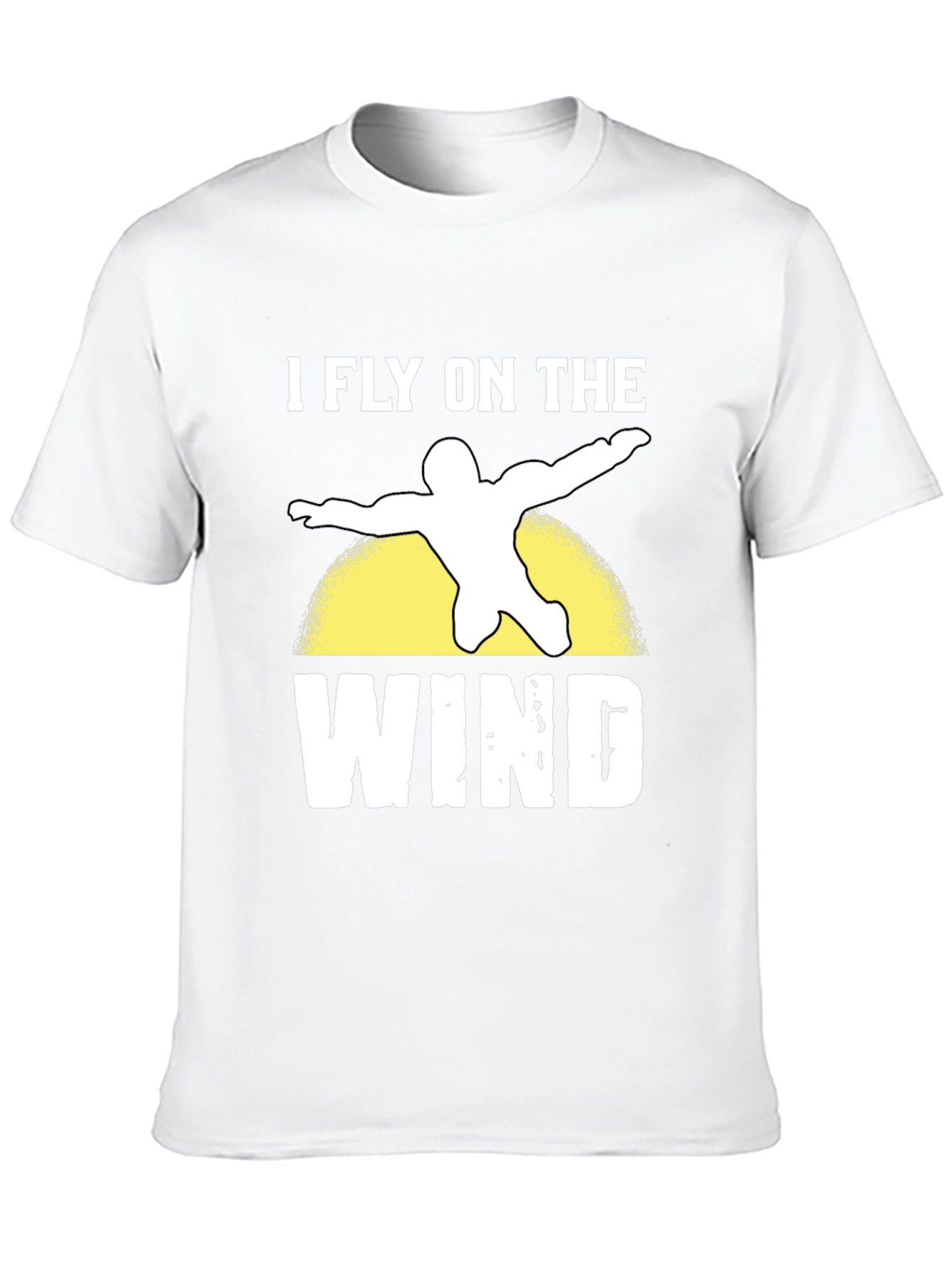 I Fly On The Wind Skydiving Black T-Shirt
