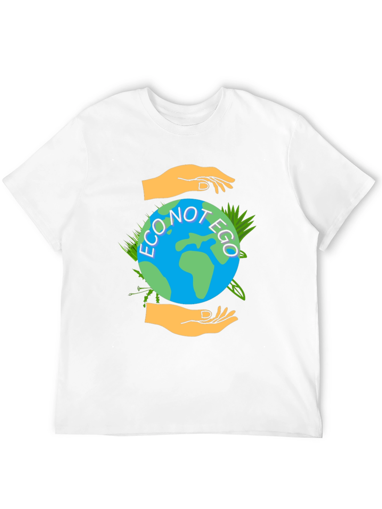 Eco Not Ego Graphic Tee - Earth Friendly Design