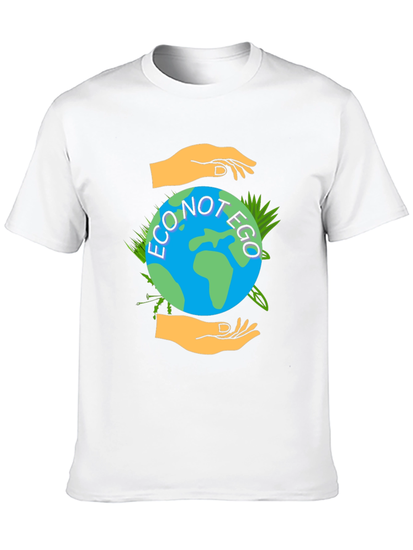 Eco Not Ego Graphic Tee - Earth Friendly Design