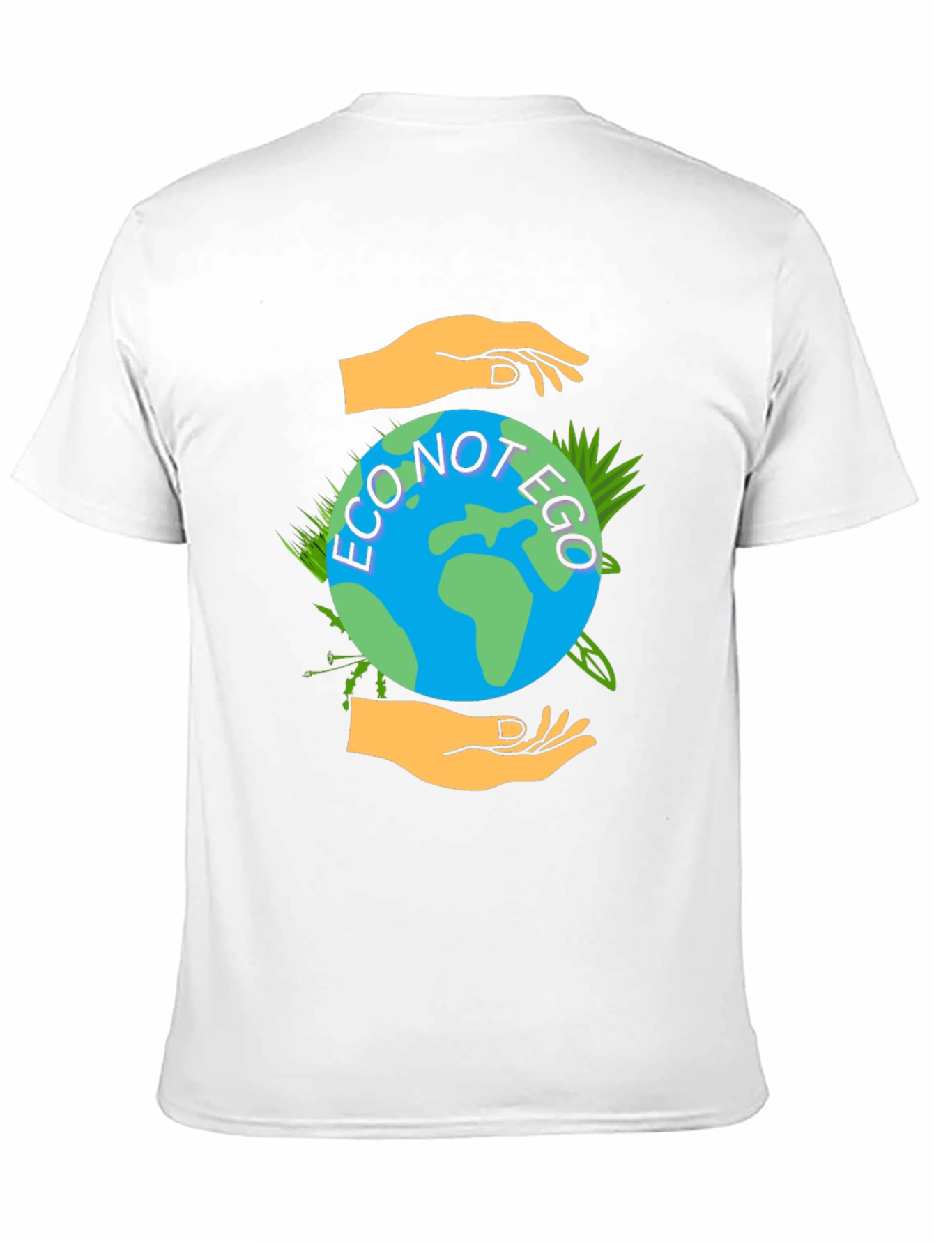 Eco Not Ego Graphic Tee - Earth Friendly Design